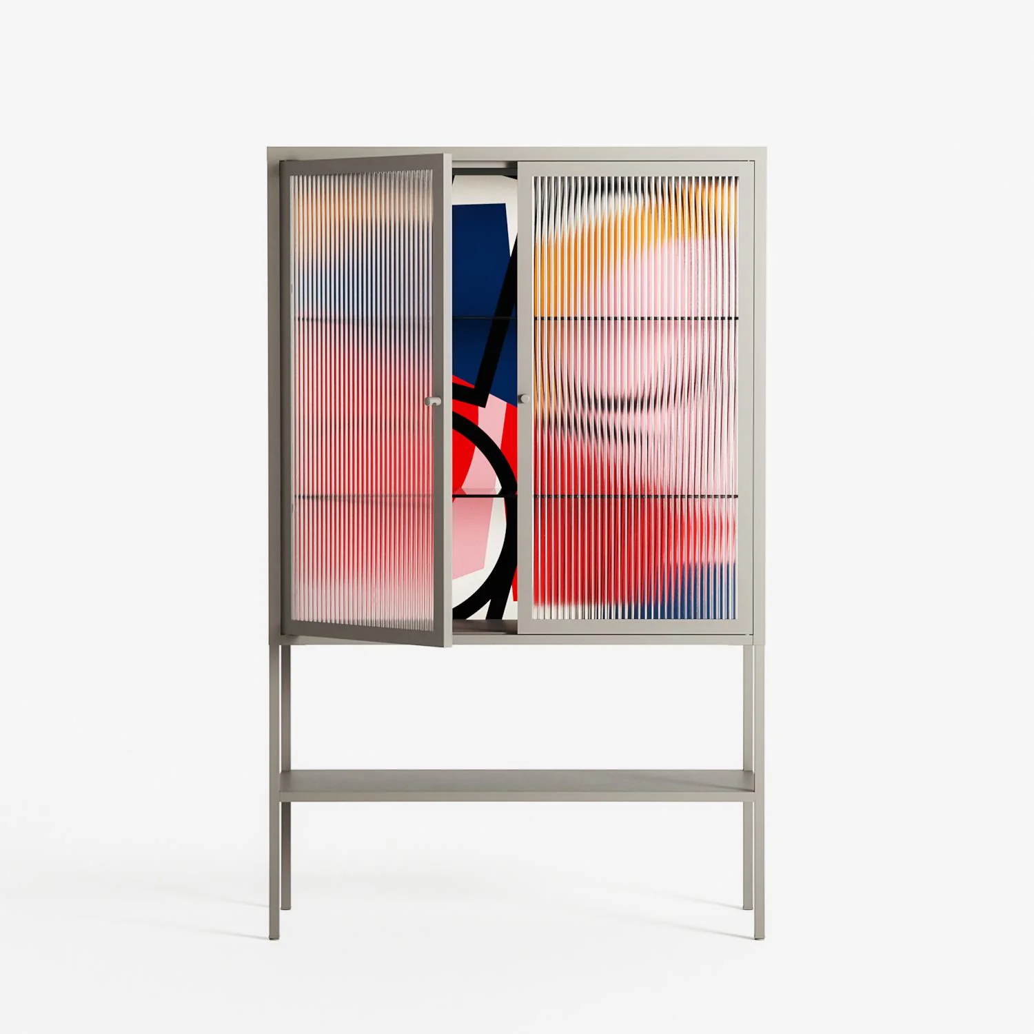 Fuerte - Loft Cabinet - Vratislav Pecka - Pebble - Reeded glass - Image 2