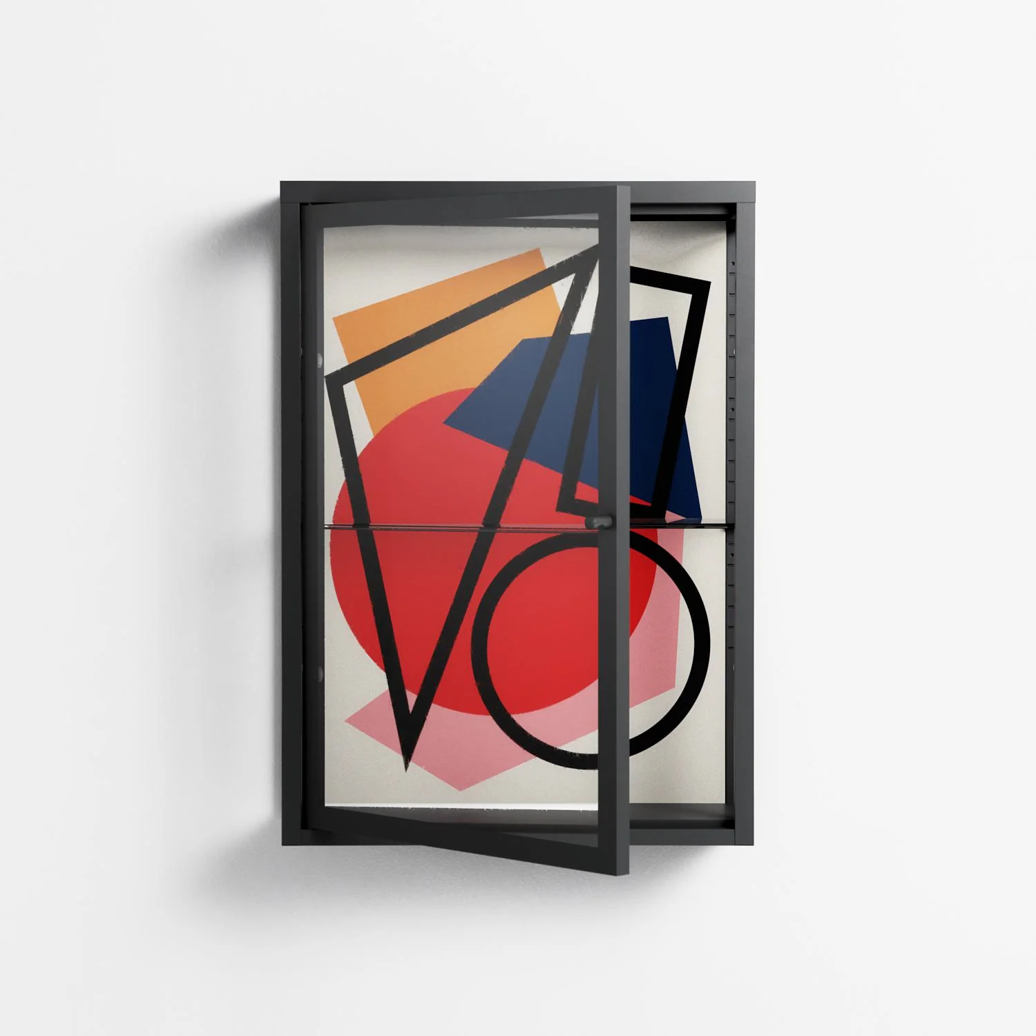 Fuerte - Wall Cabinet - Vratislav Pecka - Antracite - Clear glass - Image 2