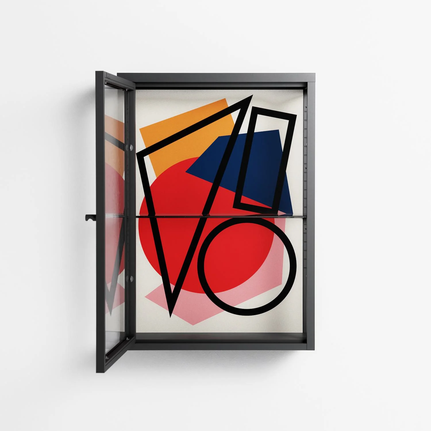 Fuerte - Wall Cabinet - Vratislav Pecka - Antracite - Clear glass - Image 3