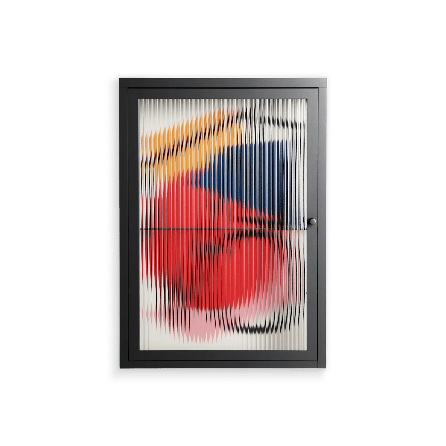 Fuerte - Wall Cabinet - Vratislav Pecka - Antracite - Reeded glass
