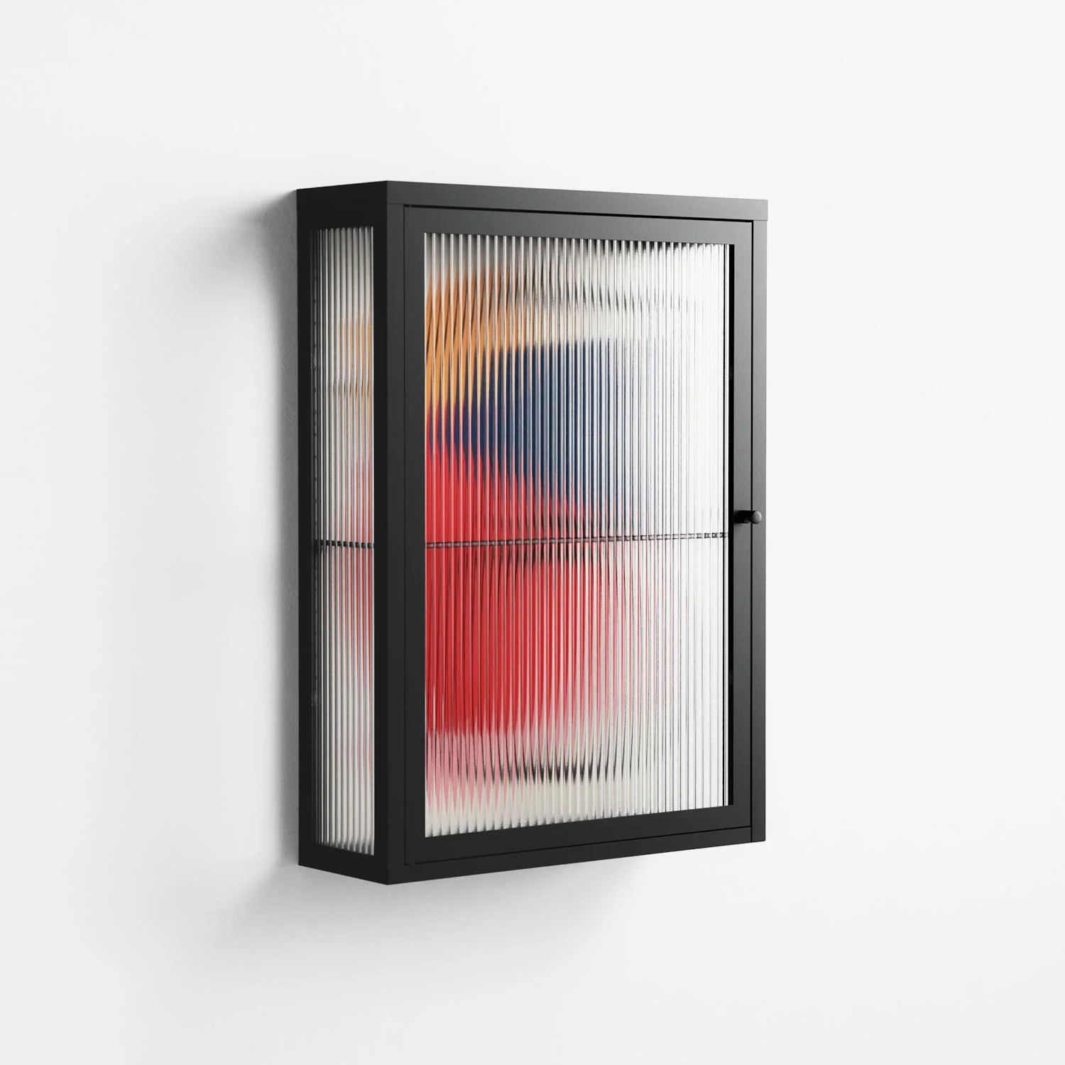 Fuerte - Wall Cabinet - Vratislav Pecka - Antracite - Reeded glass - Image 4