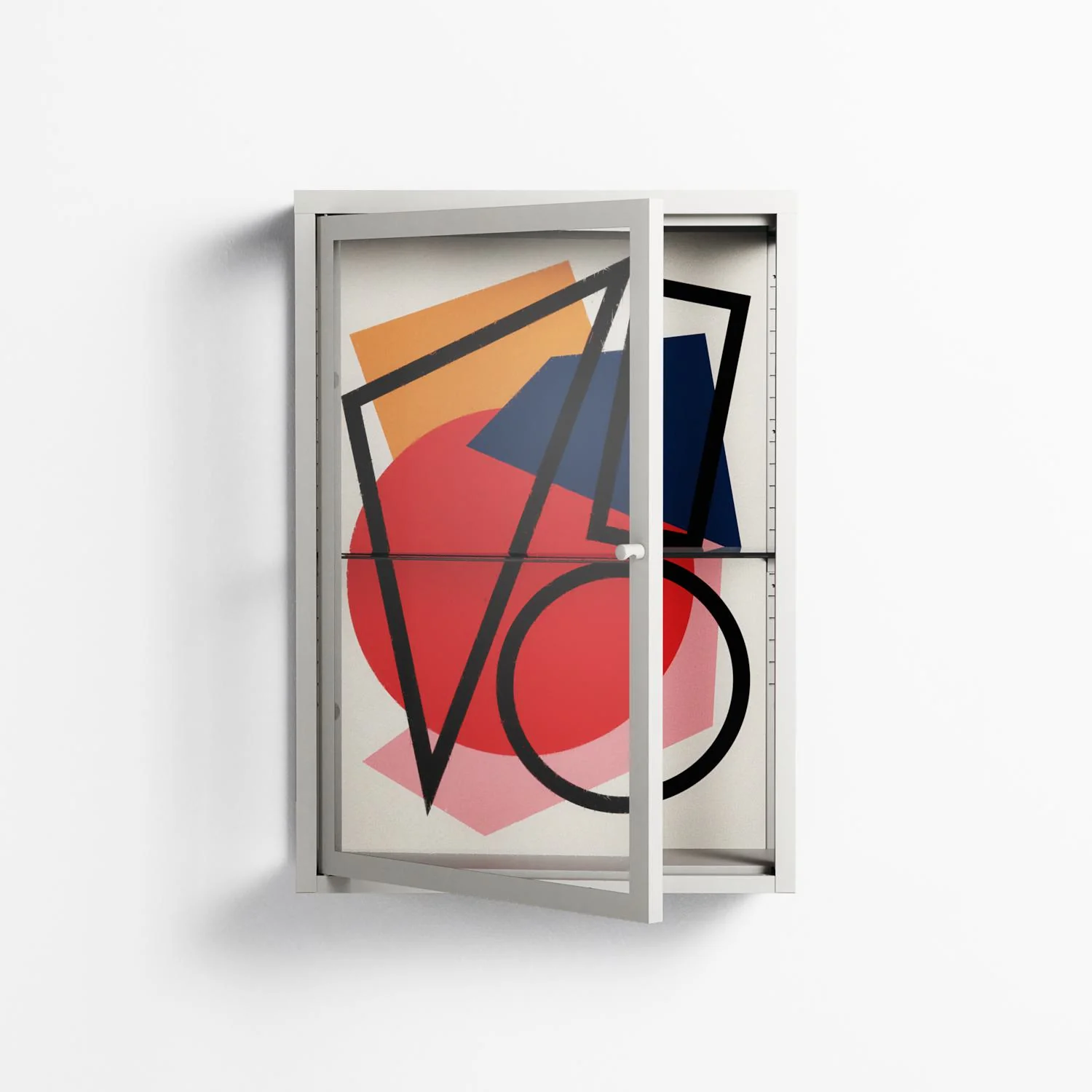 Fuerte - Wall Cabinet - Vratislav Pecka - Chalk - Clear glass - Image 2