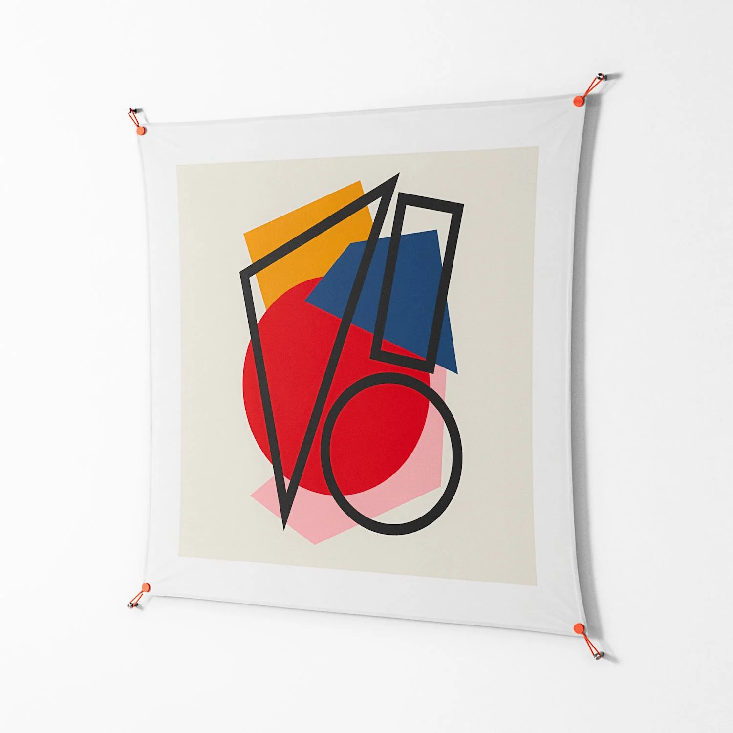 Fuerte - Work On Wall - Vratislav Pecka - Orange - 140 x 140 cm - Image 2