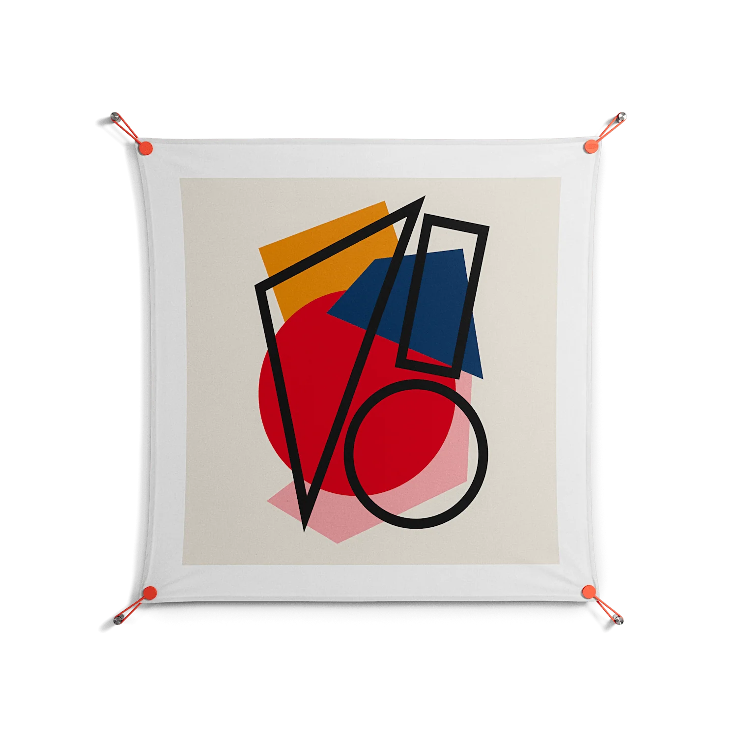 Fuerte - Work On Wall - Vratislav Pecka - Orange - 90 x 90 cm