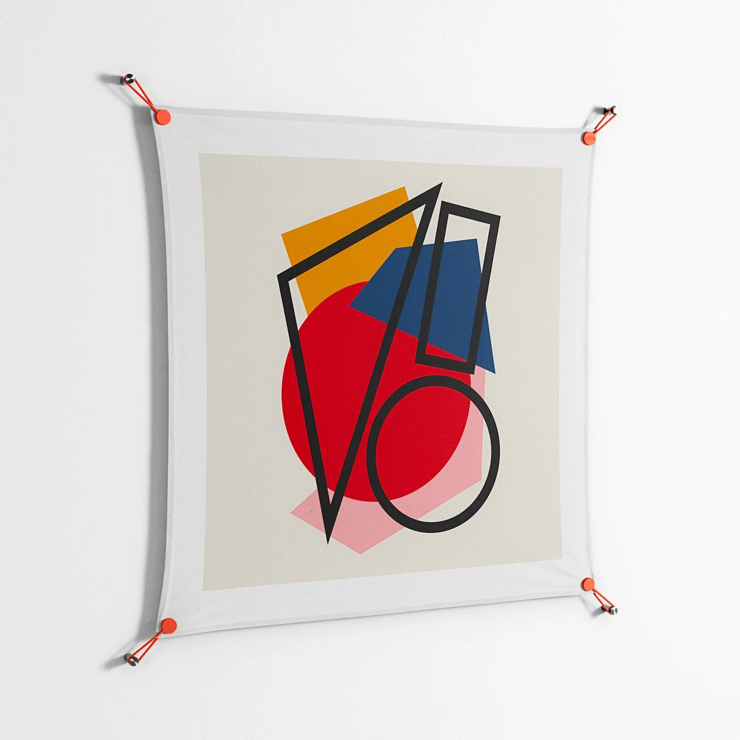 Fuerte - Work On Wall - Vratislav Pecka - Orange - 90 x 90 cm - Image 2