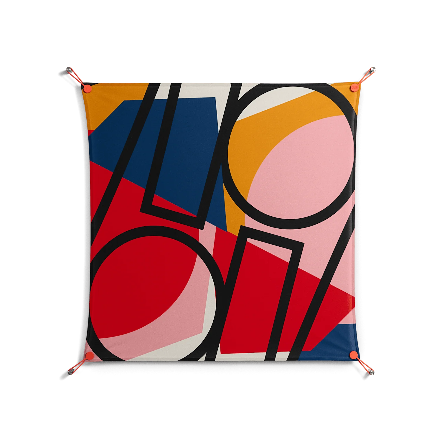 Fuerte Zoom - Work On Wall - Vratislav Pecka - Orange - 90 x 90 cm
