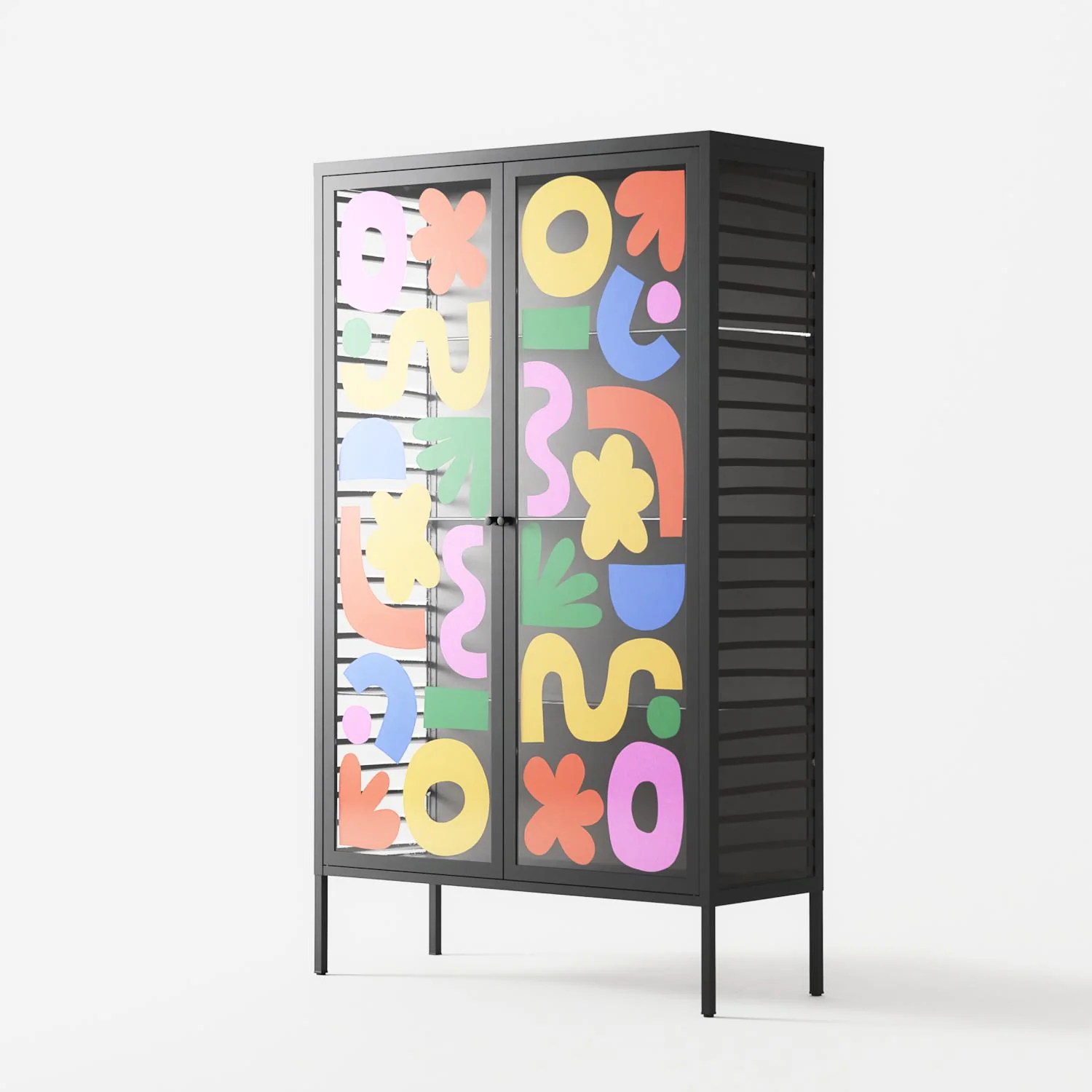 Fun Shapes - Cabinet - Sandra Hutter - Antracite - Overlay Glass - Image 2