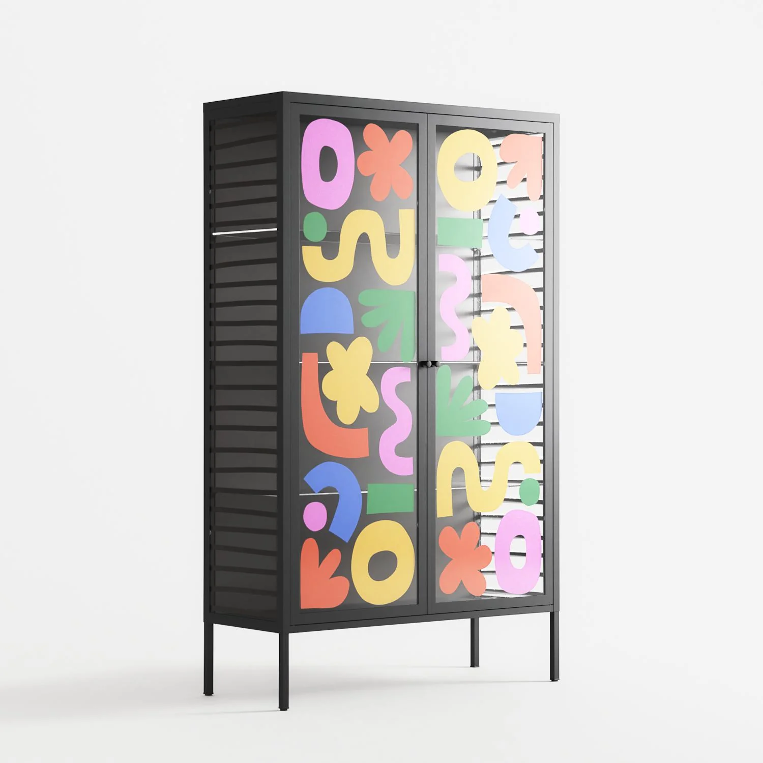 Fun Shapes - Cabinet - Sandra Hutter - Antracite - Overlay Glass - Image 4