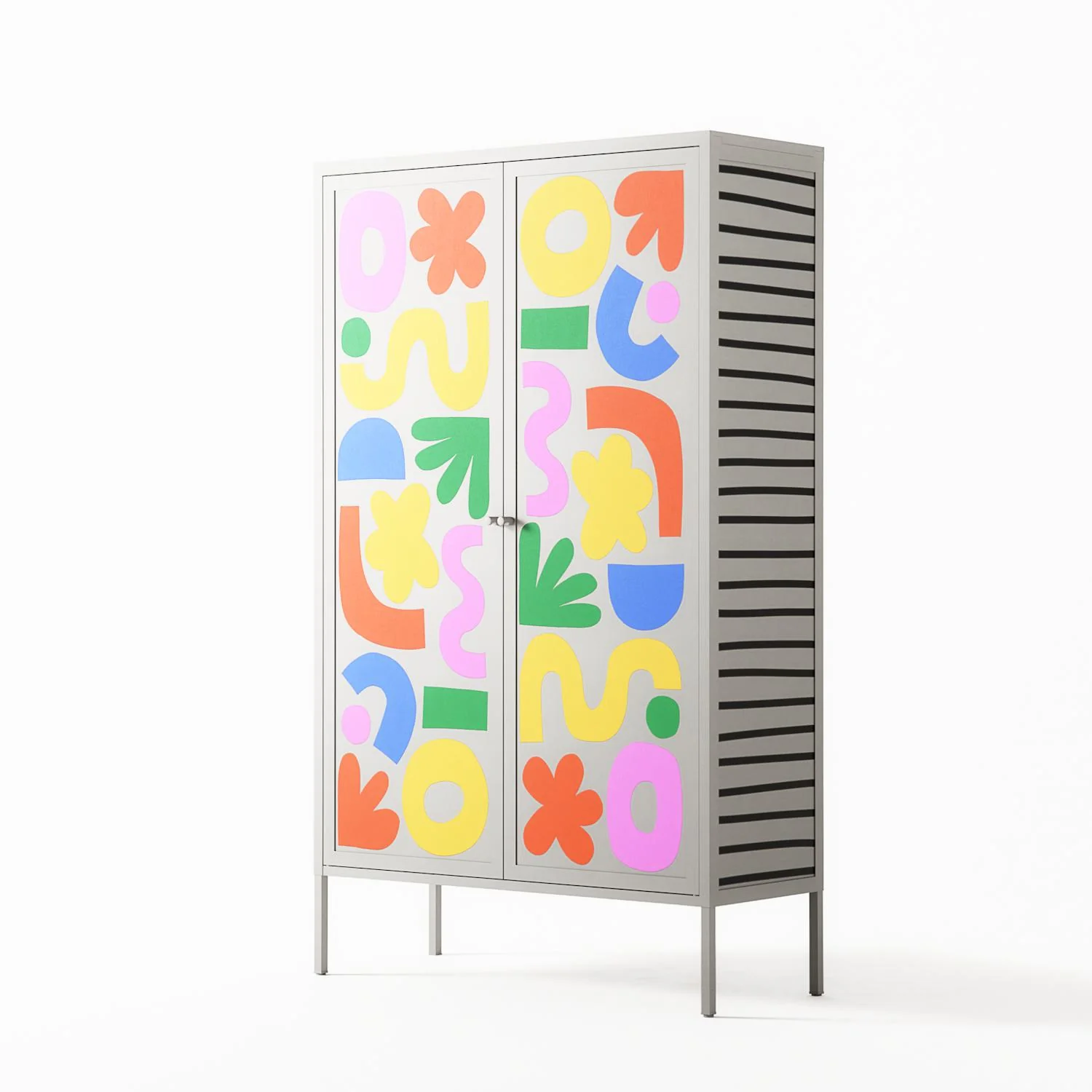 Fun Shapes - Cabinet - Sandra Hutter - Chalk - Overlay Metal - Image 2