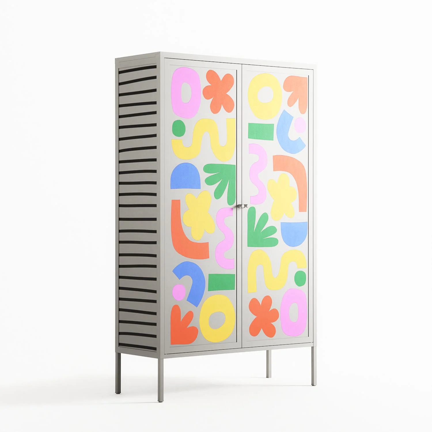 Fun Shapes - Cabinet - Sandra Hutter - Chalk - Overlay Metal - Image 4