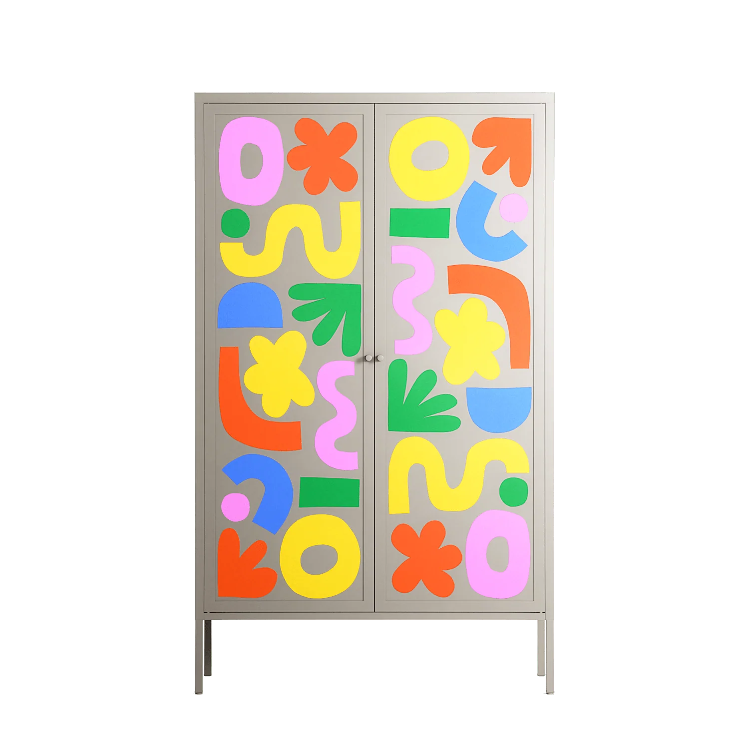 Fun Shapes - Cabinet - Sandra Hutter - Pebble - Overlay Metal