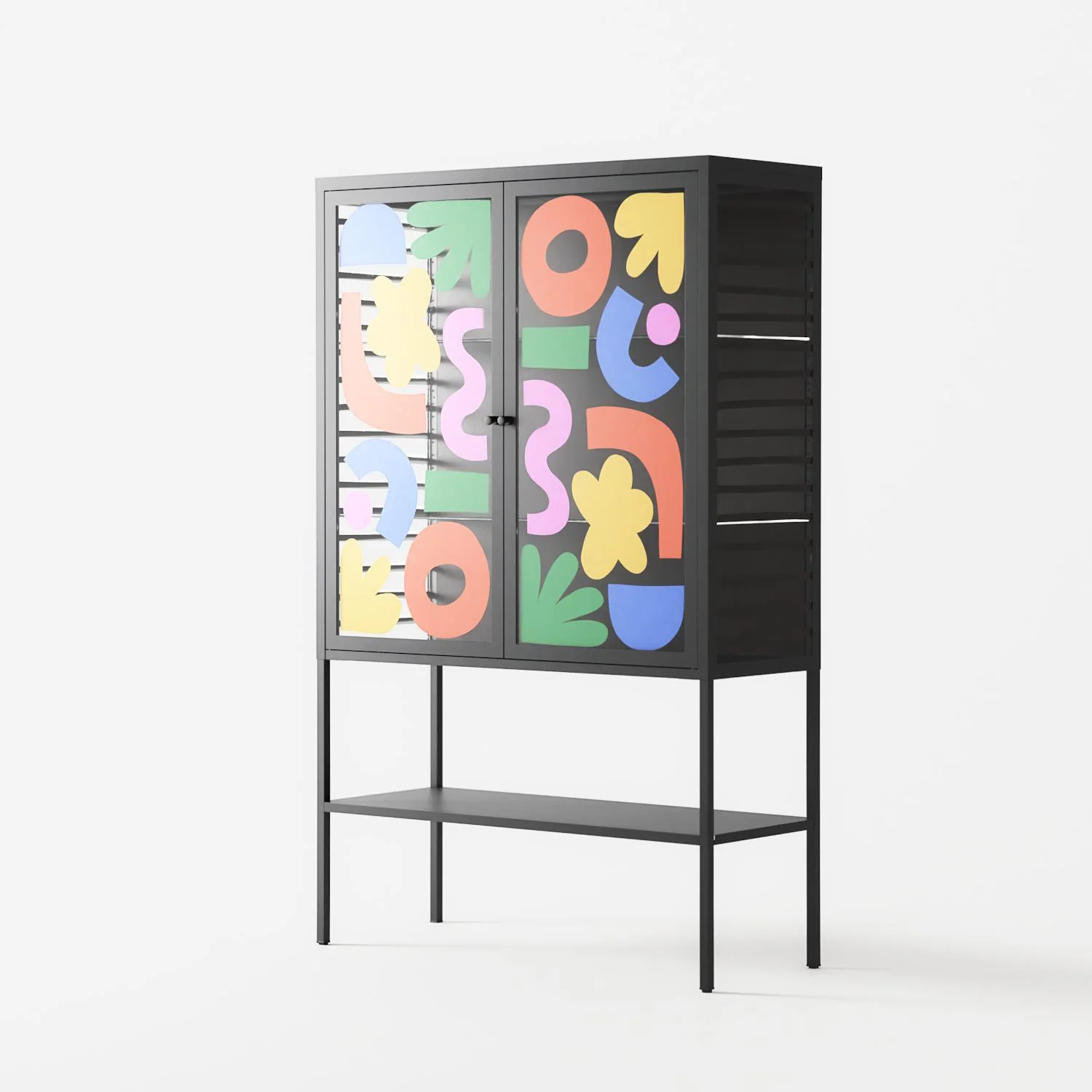 Fun Shapes - Loft Cabinet - Sandra Hutter - Antracite - Overlay Glass - Image 2