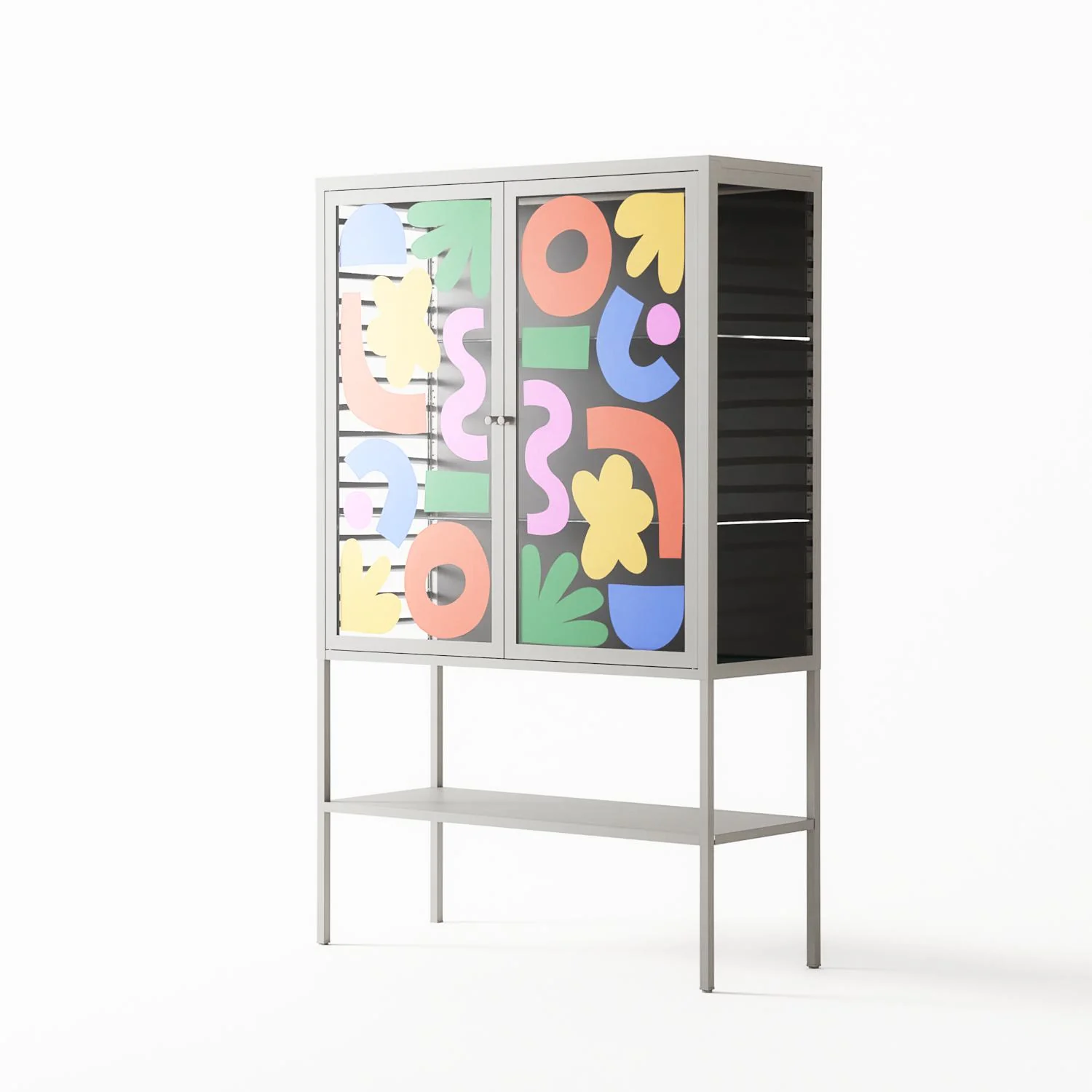 Fun Shapes - Loft Cabinet - Sandra Hutter - Chalk - Overlay Glass - Image 2