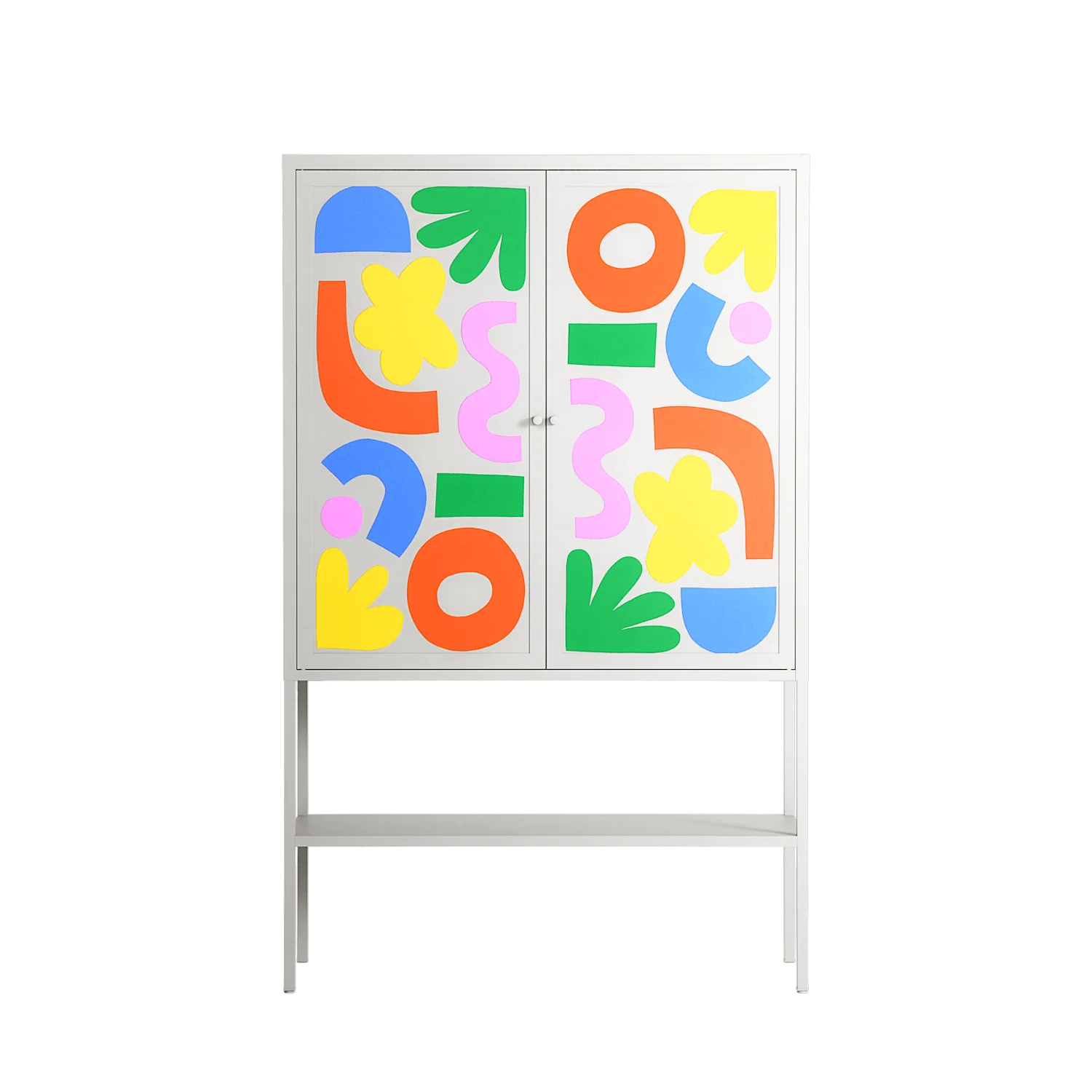 Fun Shapes - Loft Cabinet - Sandra Hutter - Chalk - Overlay Metal