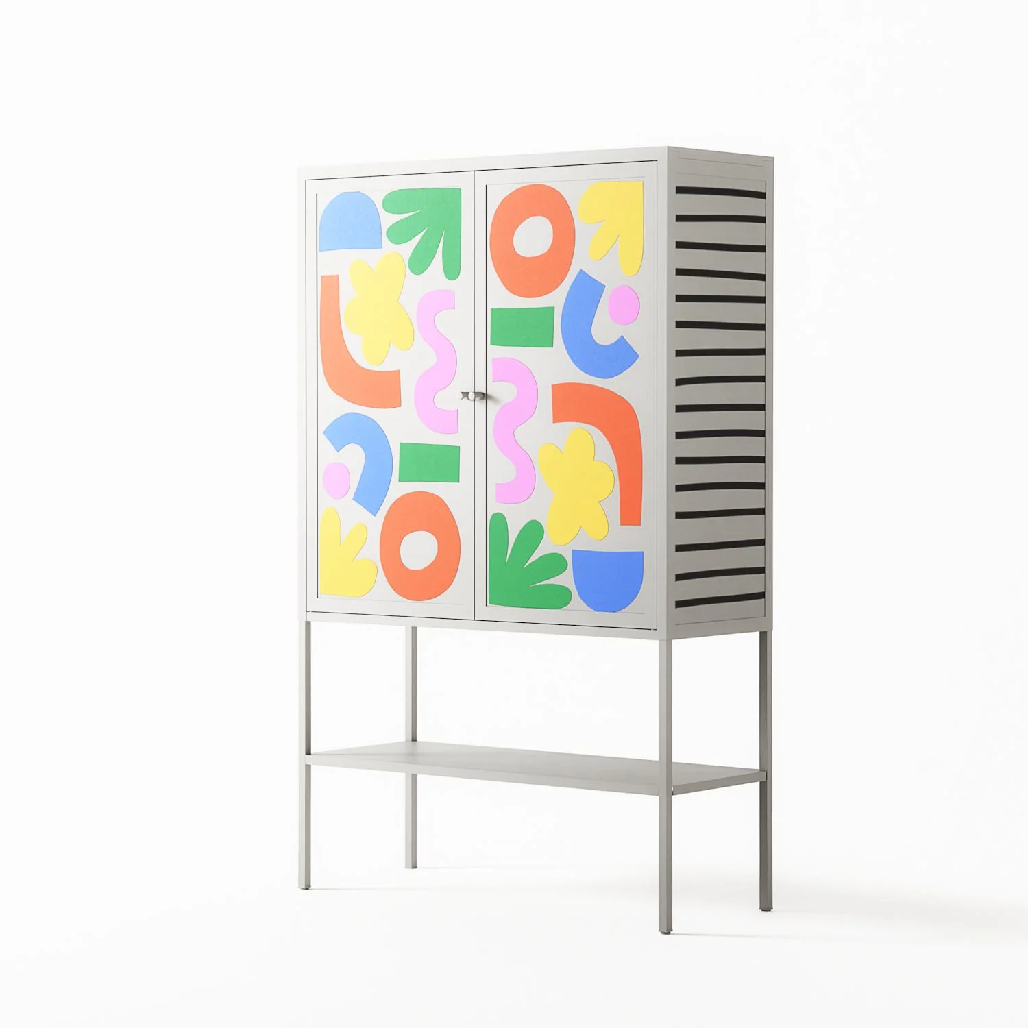 Fun Shapes - Loft Cabinet - Sandra Hutter - Chalk - Overlay Metal - Image 2