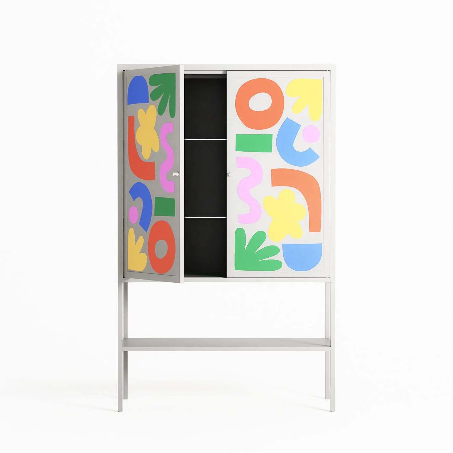 Fun Shapes - Loft Cabinet - Sandra Hutter - Chalk - Overlay Metal - Image 3