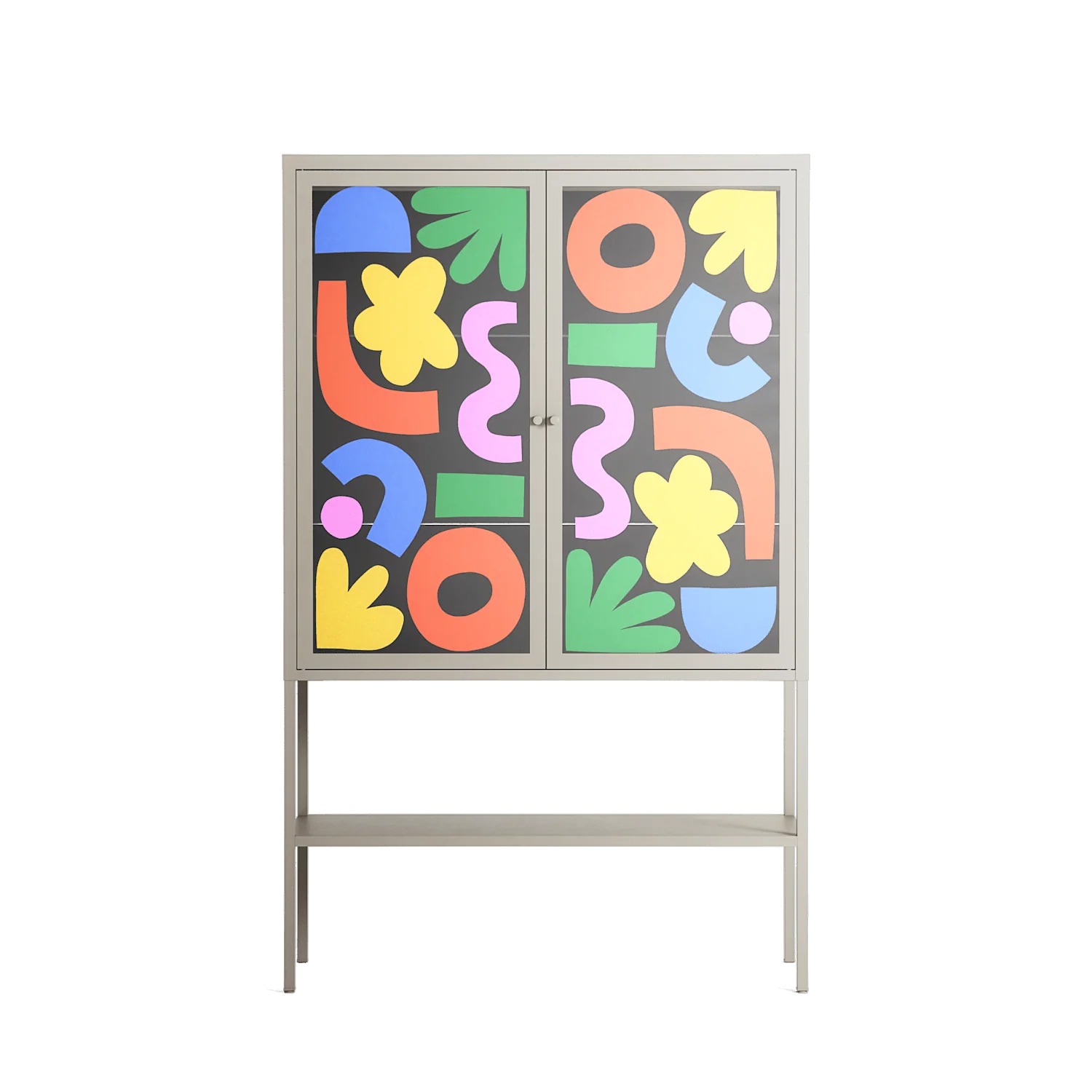 Fun Shapes - Loft Cabinet - Sandra Hutter - Pebble - Overlay Glass