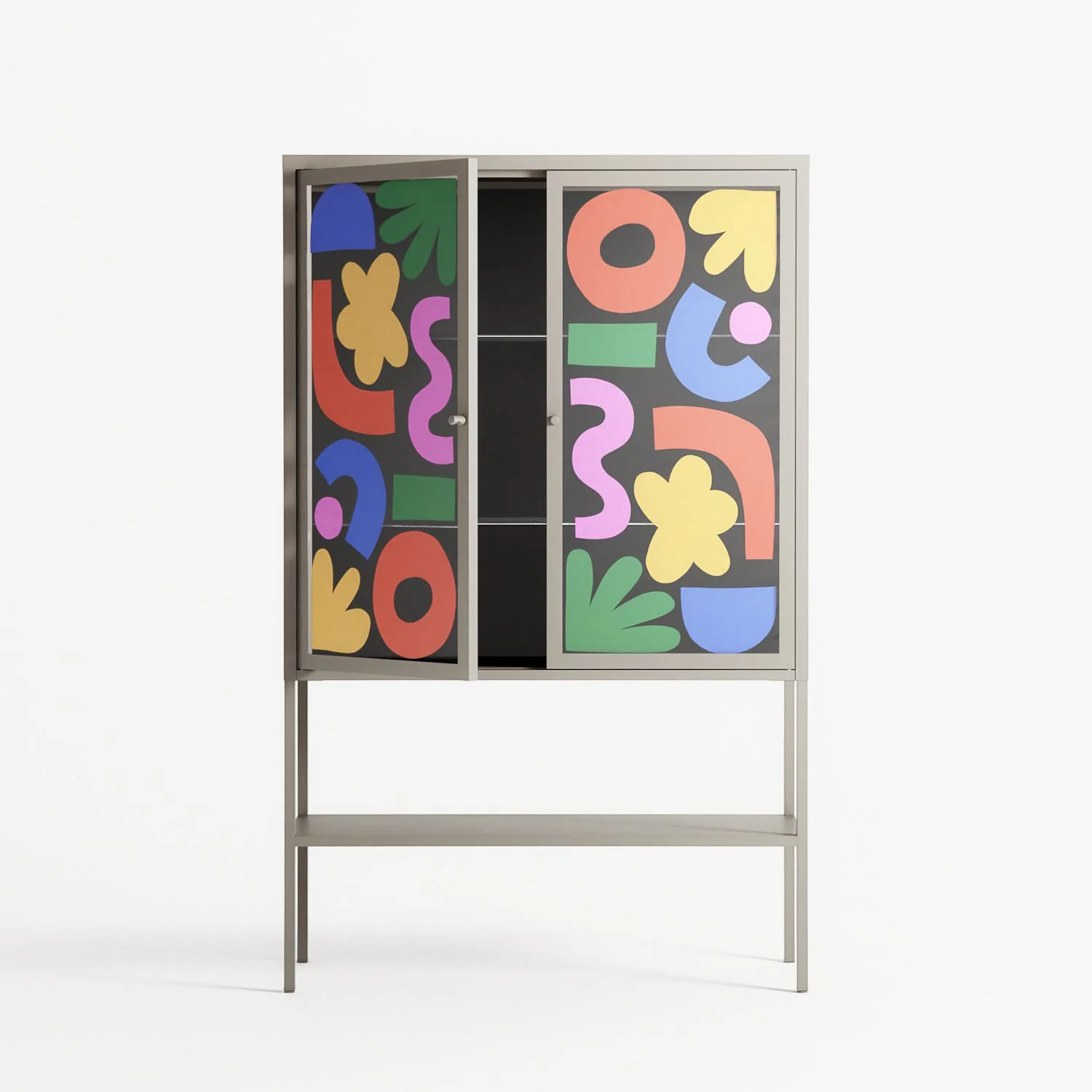Fun Shapes - Loft Cabinet - Sandra Hutter - Pebble - Overlay Glass - Image 3