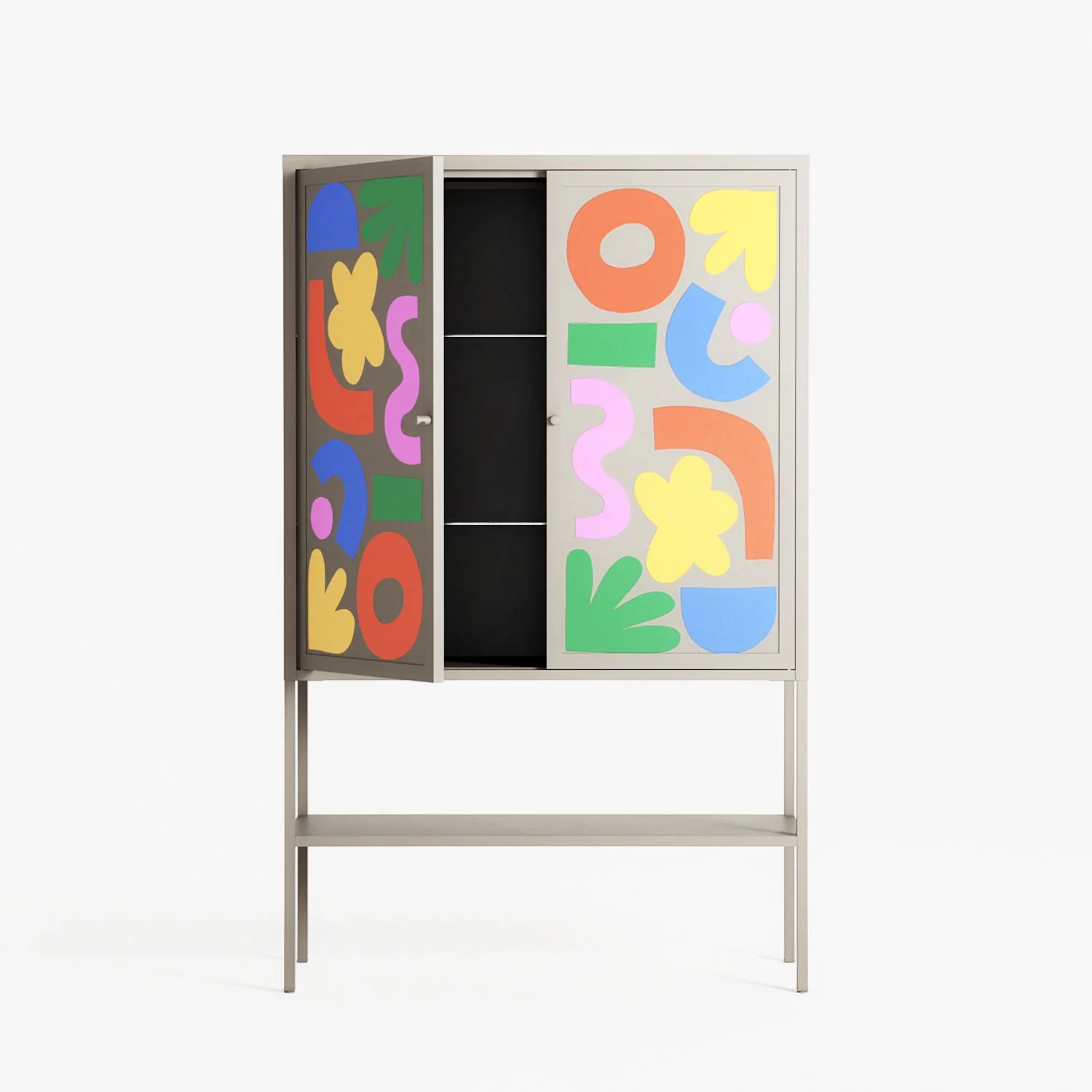 Fun Shapes - Loft Cabinet - Sandra Hutter - Pebble - Overlay Metal - Image 3