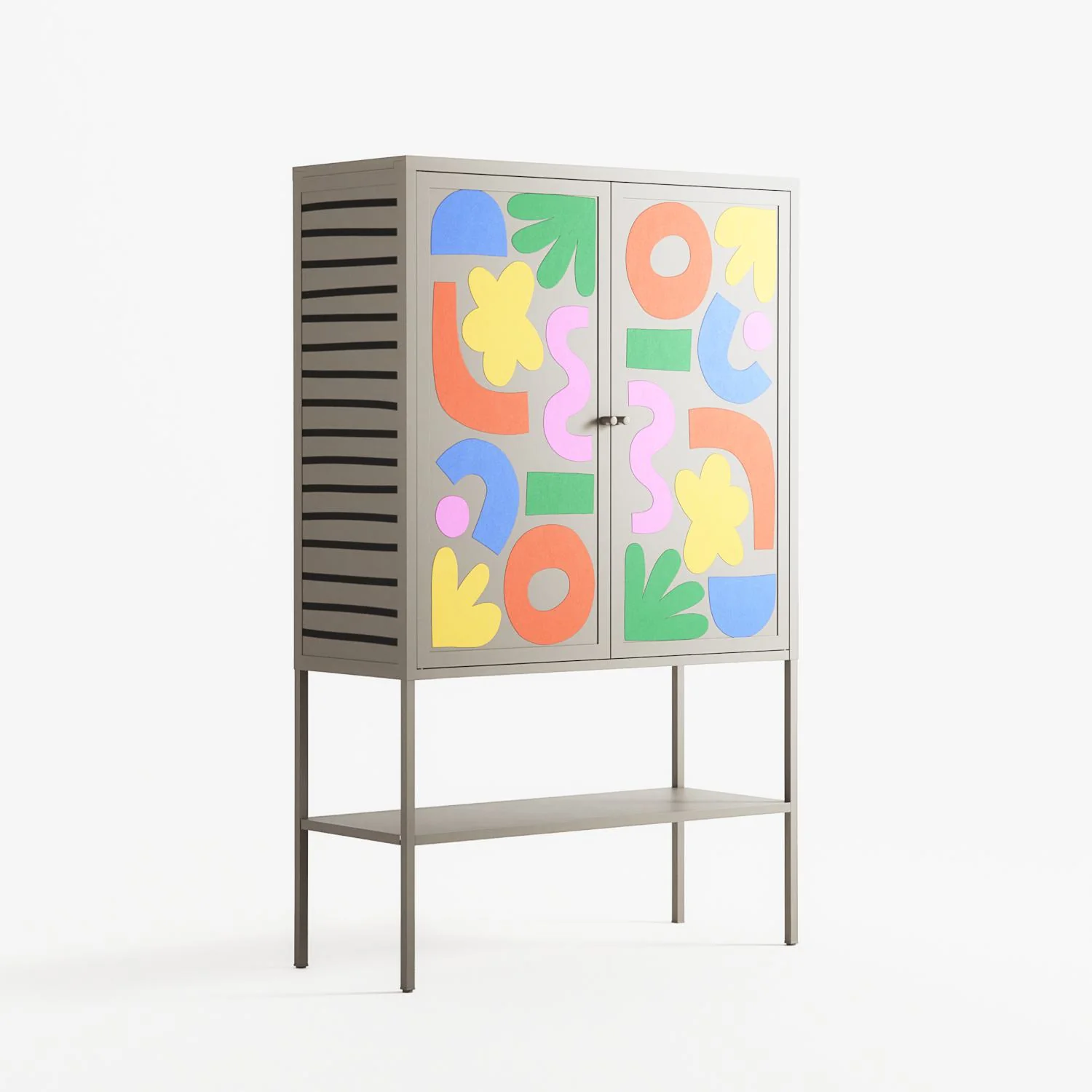 Fun Shapes - Loft Cabinet - Sandra Hutter - Pebble - Overlay Metal - Image 4