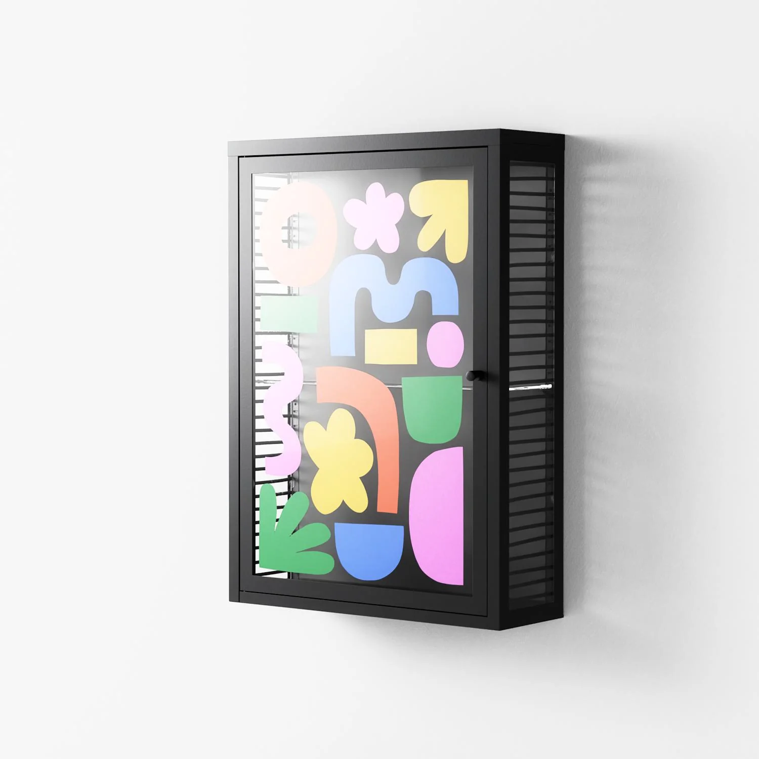 Fun Shapes - Wall Cabinet - Sandra Hutter - Antracite - Overlay Glass - Image 2