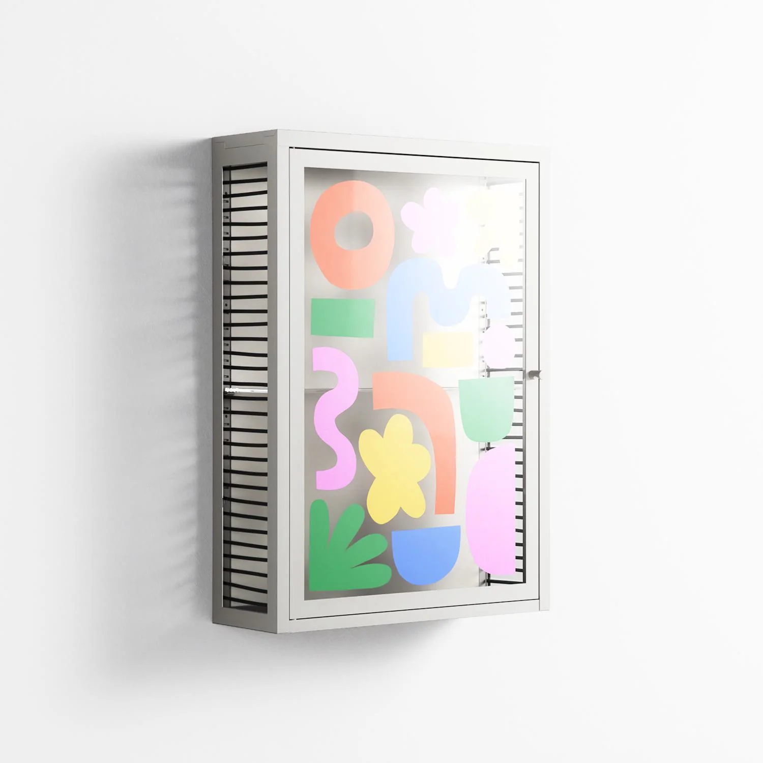 Fun Shapes - Wall Cabinet - Sandra Hutter - Chalk - Overlay Glass - Image 4