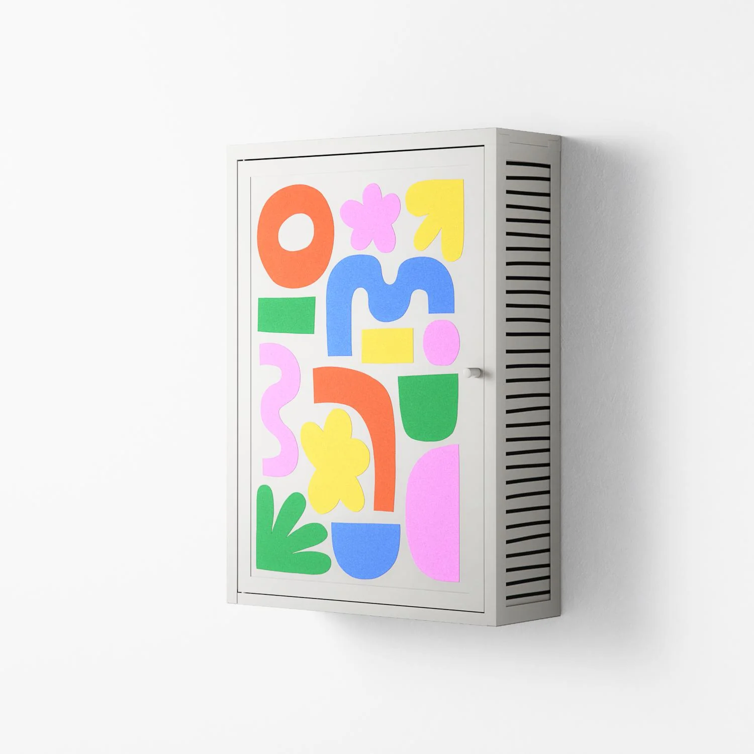 Fun Shapes - Wall Cabinet - Sandra Hutter - Chalk - Overlay Metal - Image 2