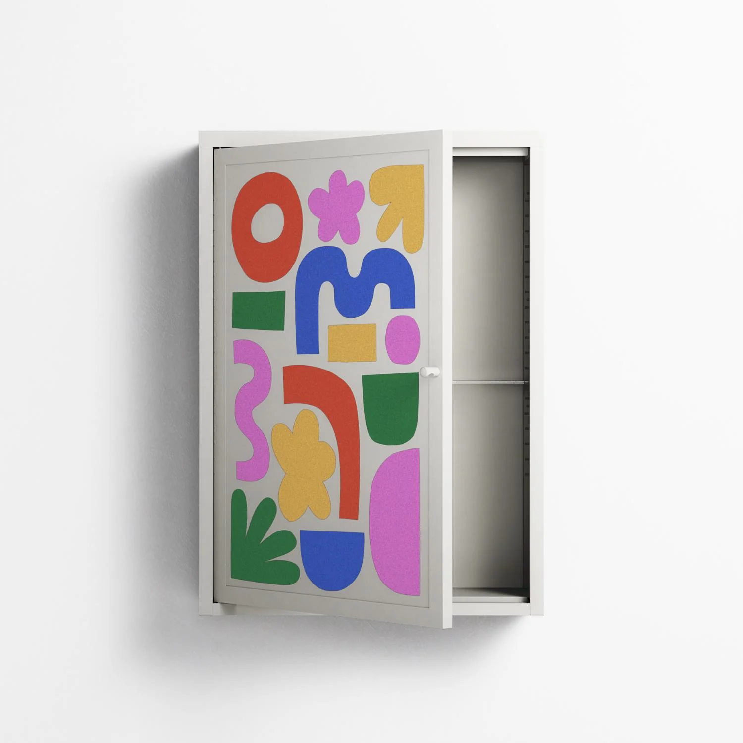 Fun Shapes - Wall Cabinet - Sandra Hutter - Chalk - Overlay Metal - Image 3