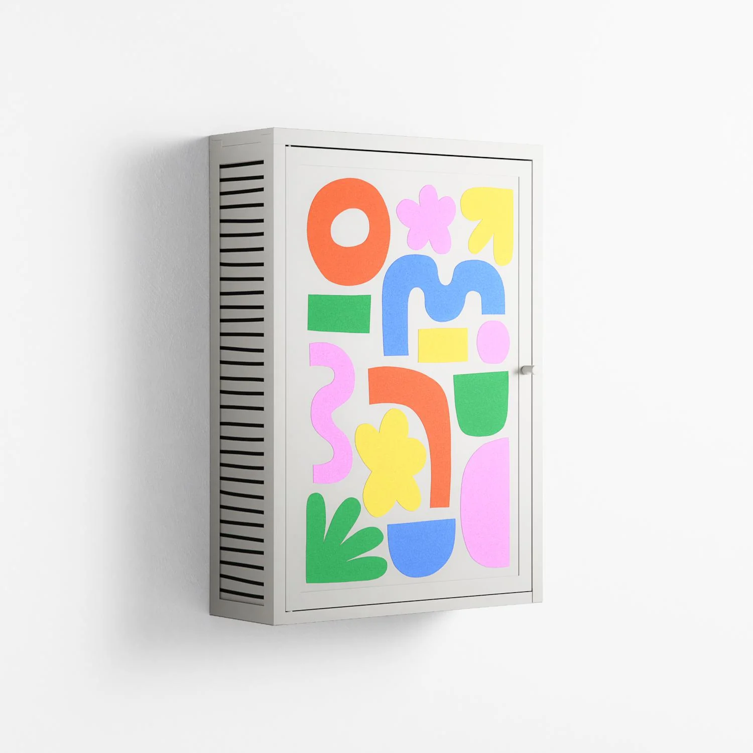Fun Shapes - Wall Cabinet - Sandra Hutter - Chalk - Overlay Metal - Image 4