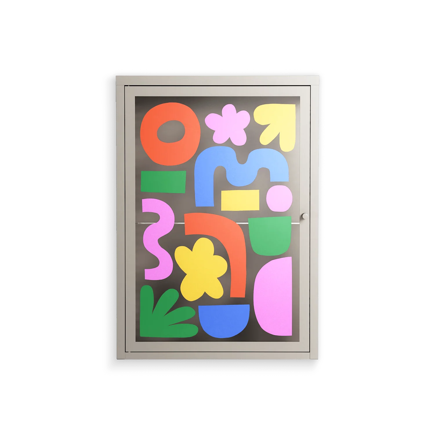 Fun Shapes - Wall Cabinet - Sandra Hutter - Pebble - Overlay Glass