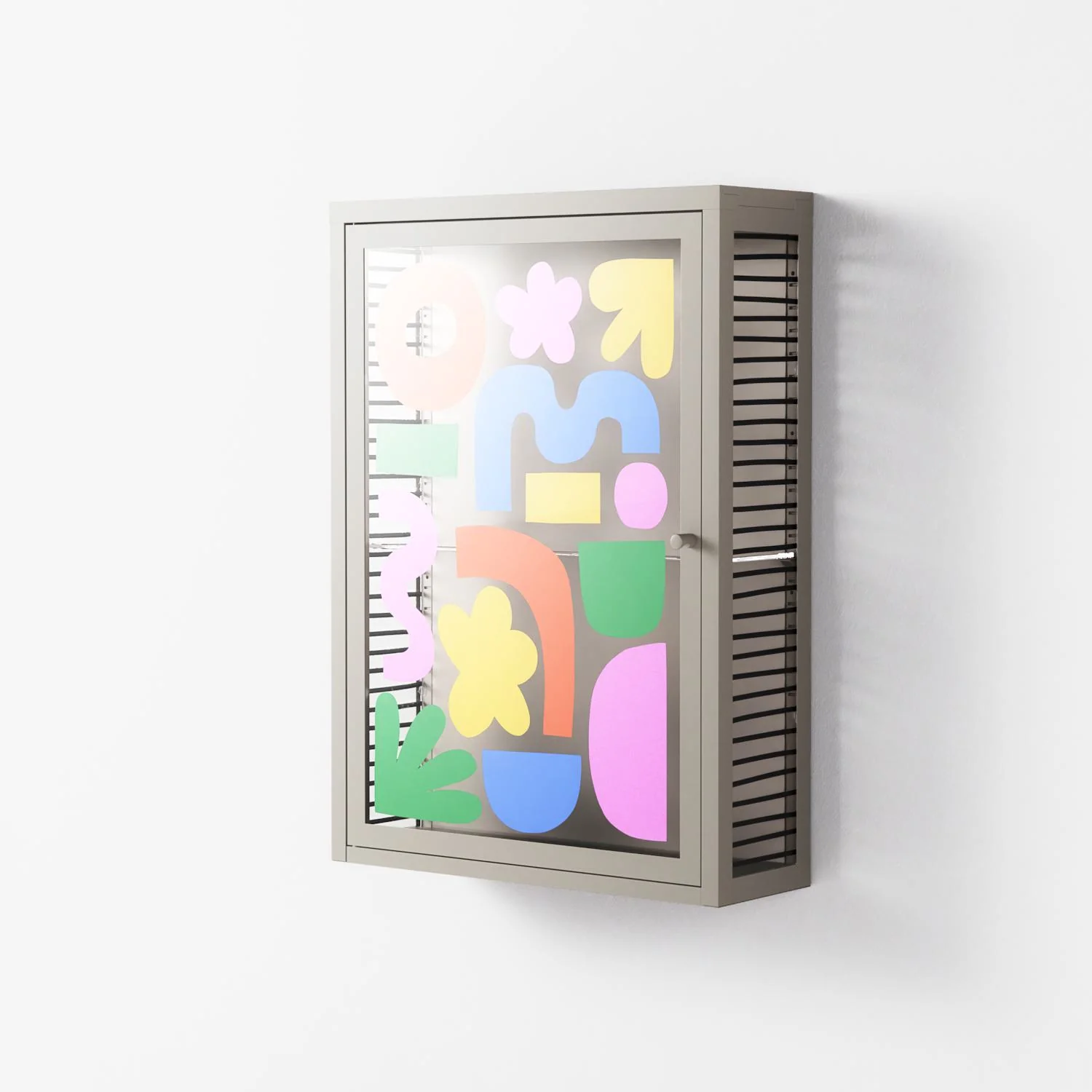 Fun Shapes - Wall Cabinet - Sandra Hutter - Pebble - Overlay Glass - Image 2