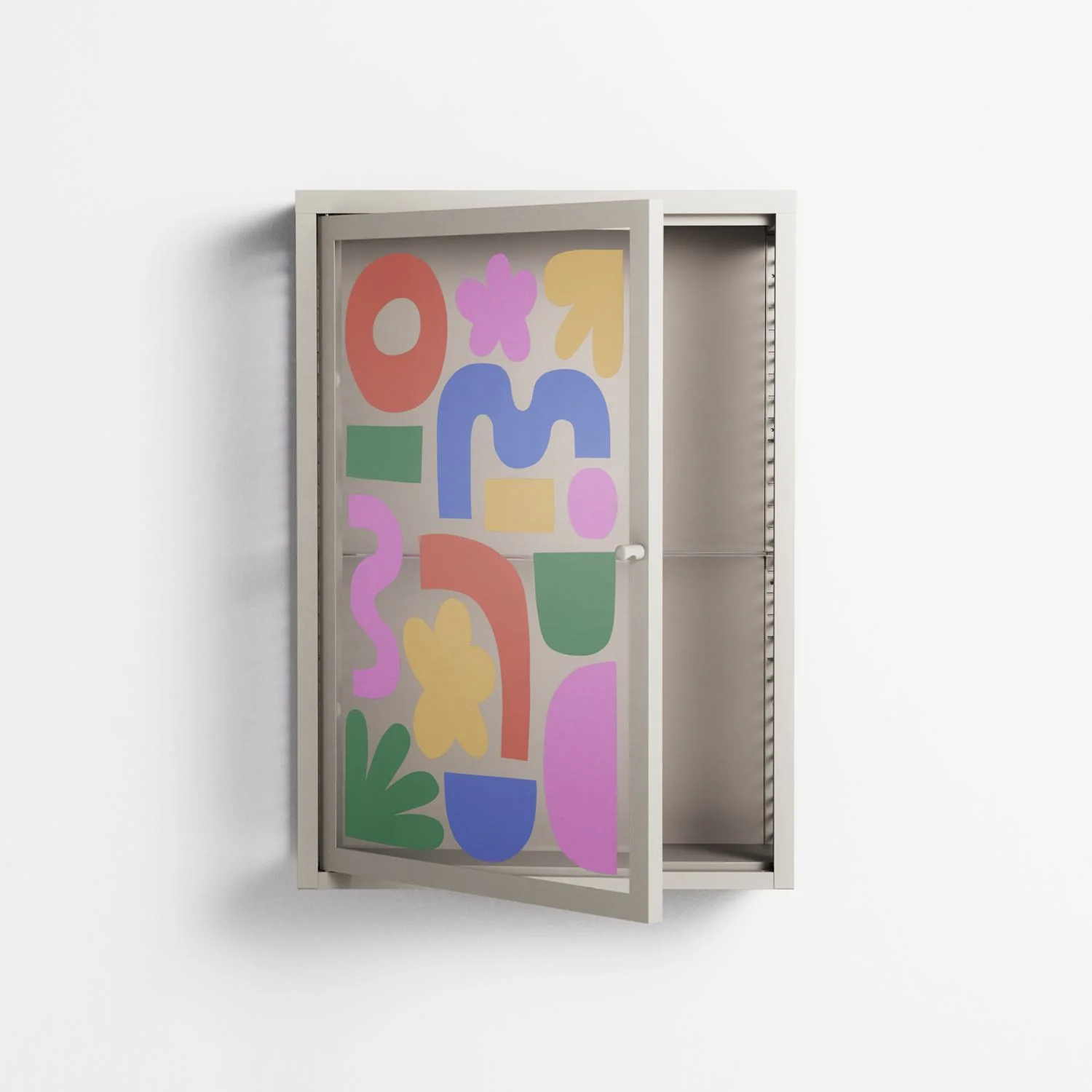 Fun Shapes - Wall Cabinet - Sandra Hutter - Pebble - Overlay Glass - Image 3