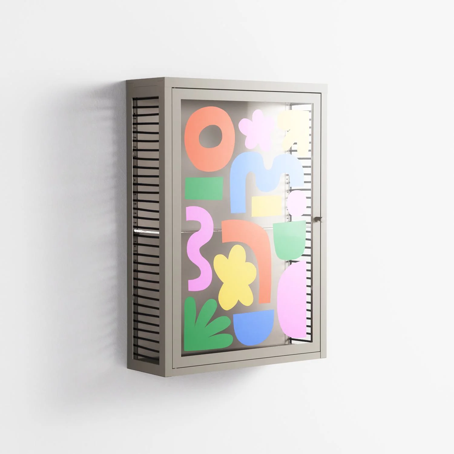 Fun Shapes - Wall Cabinet - Sandra Hutter - Pebble - Overlay Glass - Image 4