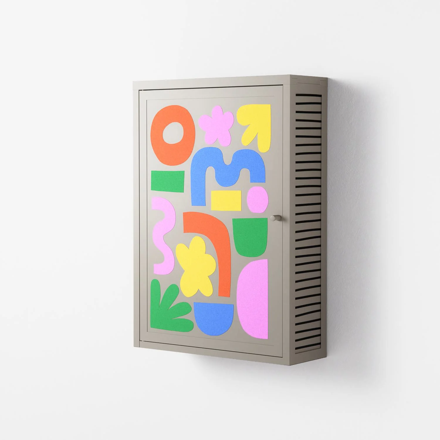 Fun Shapes - Wall Cabinet - Sandra Hutter - Pebble - Overlay Metal - Image 2