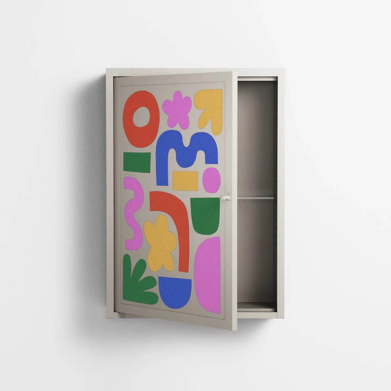 Fun Shapes - Wall Cabinet - Sandra Hutter - Pebble - Overlay Metal - Image 3