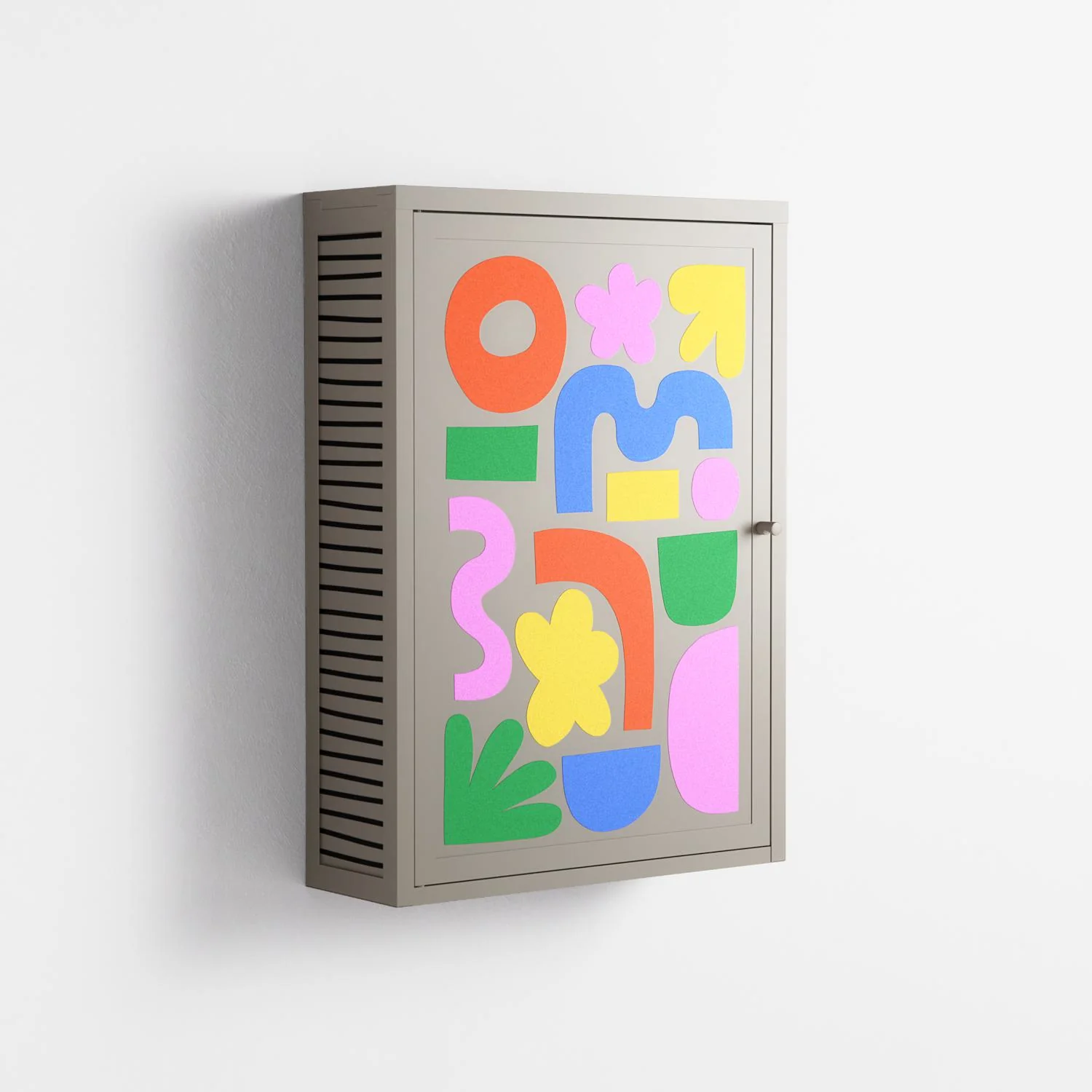 Fun Shapes - Wall Cabinet - Sandra Hutter - Pebble - Overlay Metal - Image 4