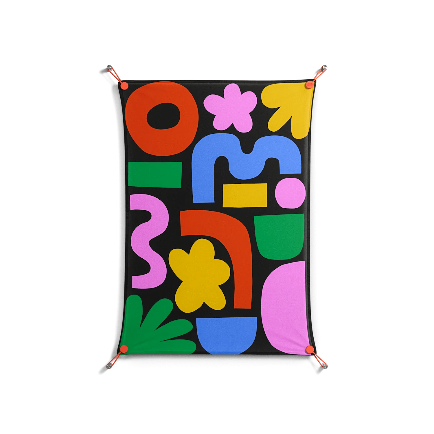Fun Shapes - Work On Wall - Sandra Hutter - Orange - 70 x 100 cm