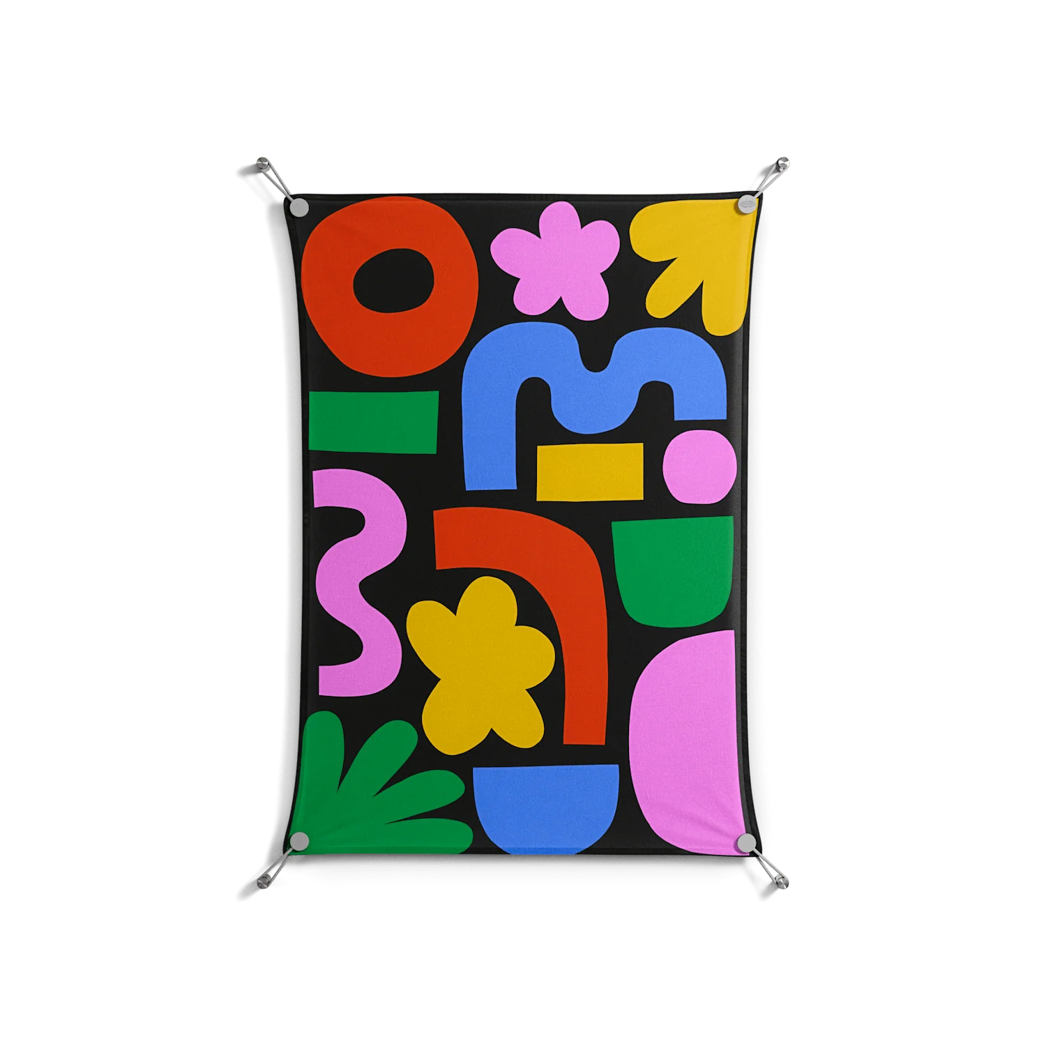Fun Shapes - Work On Wall - Sandra Hutter - Silver - 70 x 100 cm