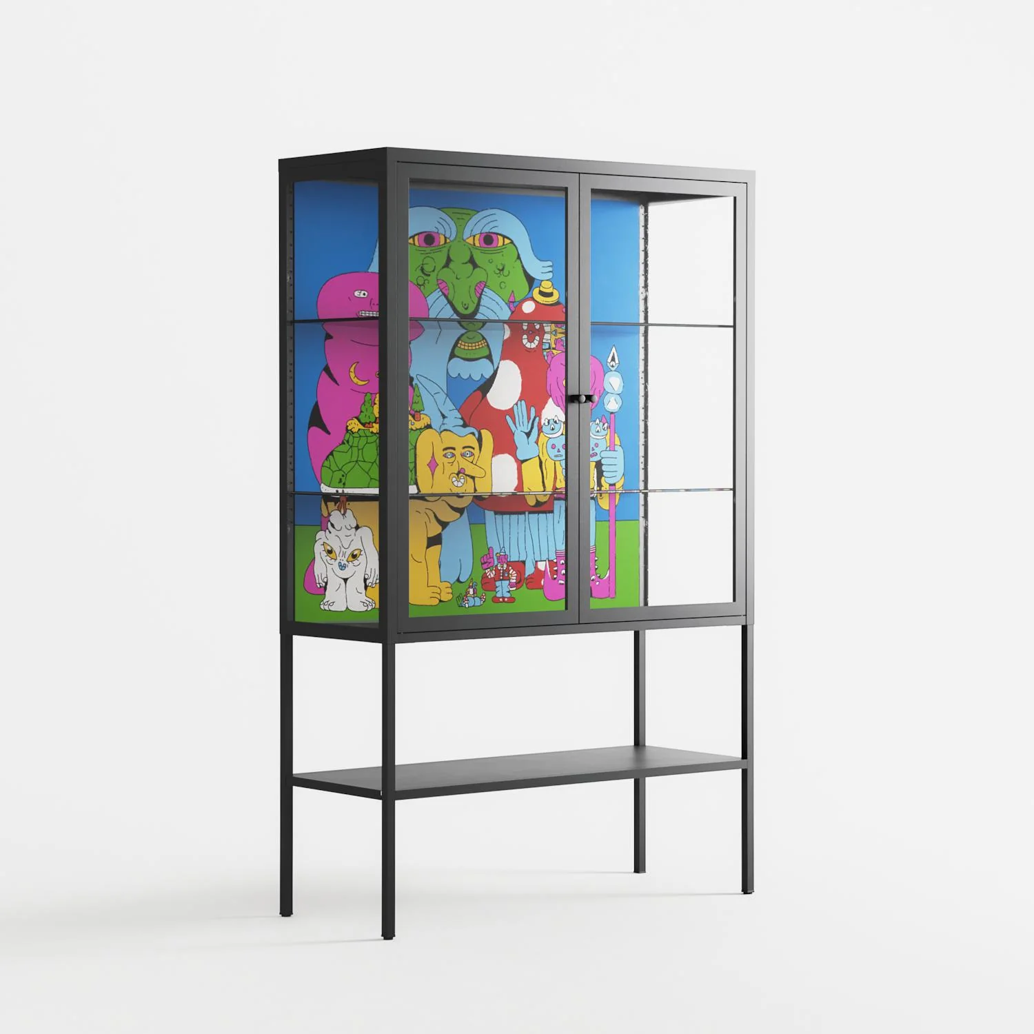 Funny Friends - Loft Cabinet - Cezar Berje - Antracite - Clear glass - Image 4