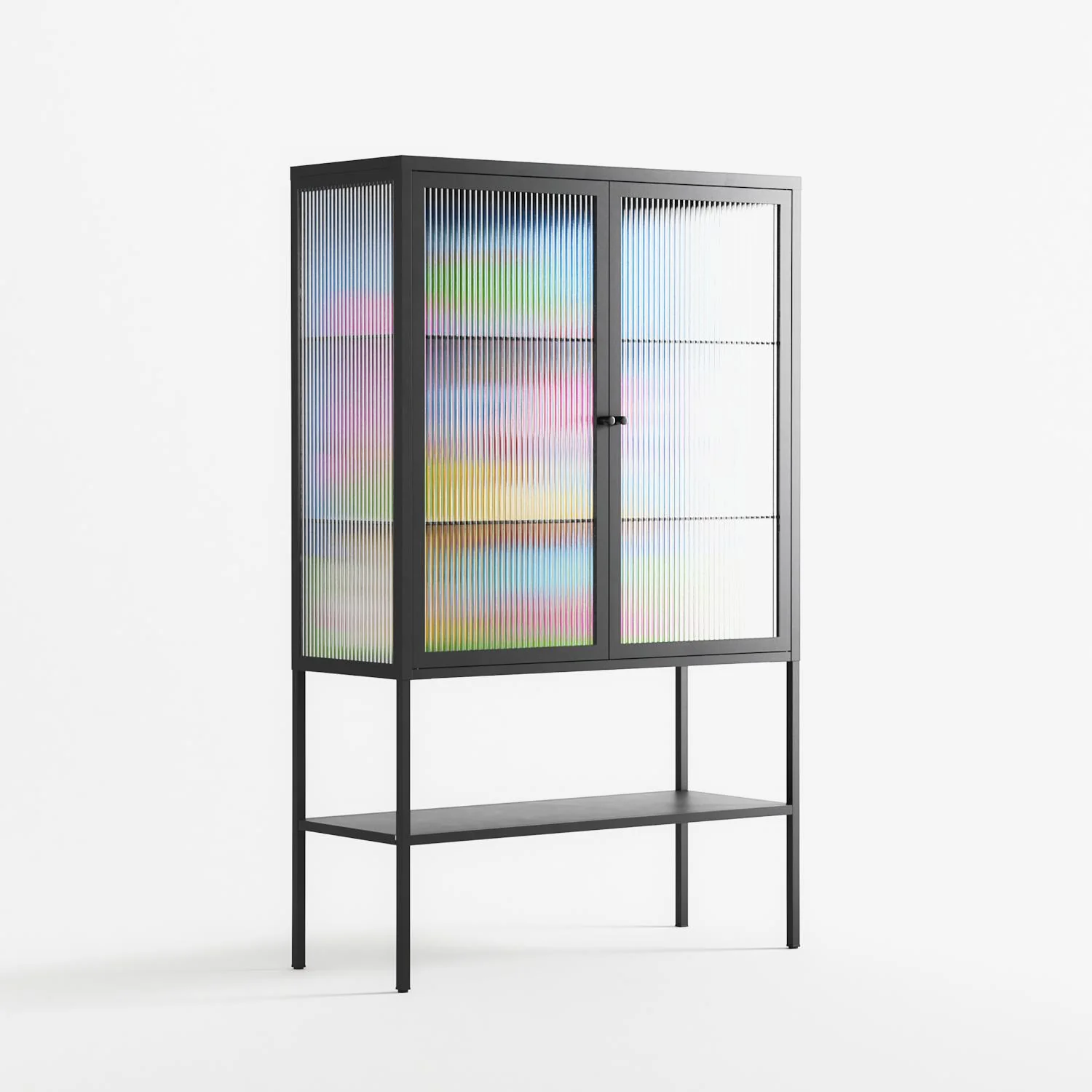 Funny Friends - Loft Cabinet - Cezar Berje - Antracite - Reeded glass - Image 4