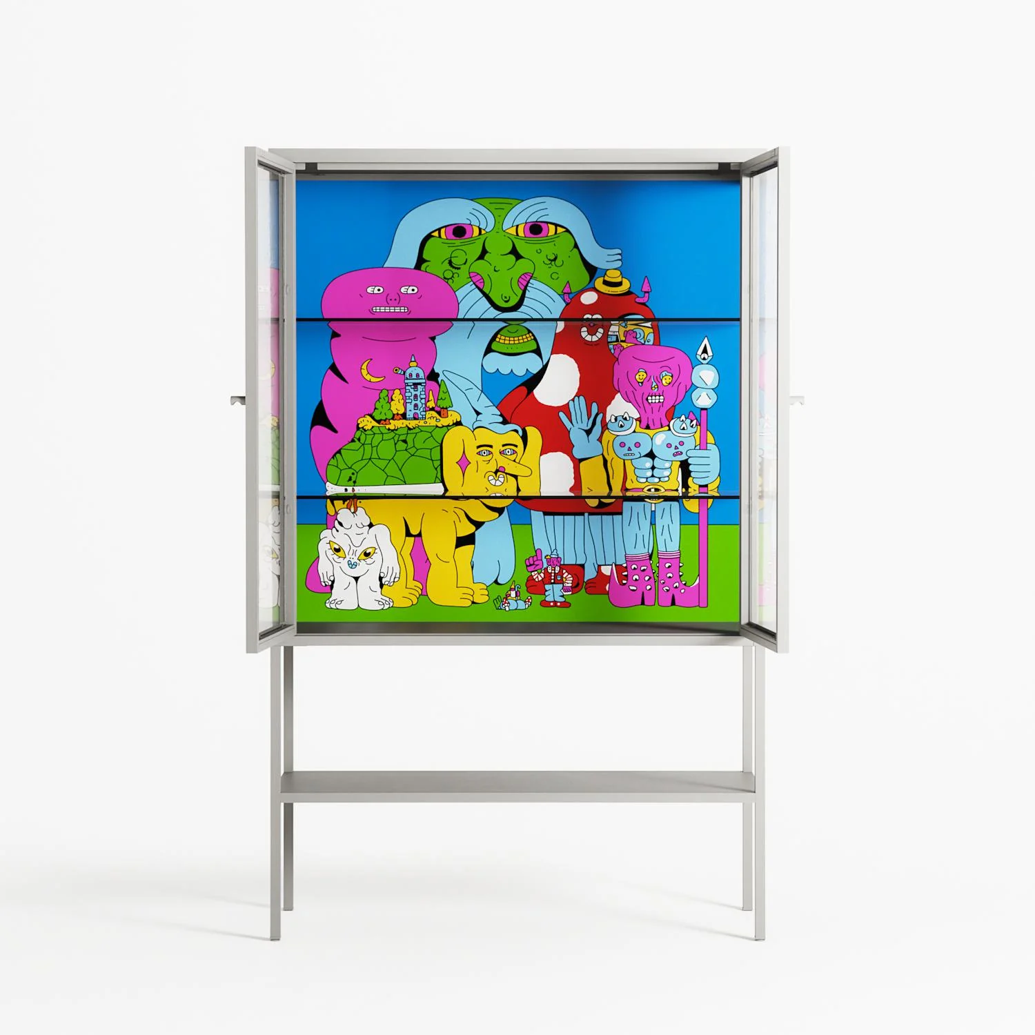 Funny Friends - Loft Cabinet - Cezar Berje - Chalk - Clear glass - Image 3
