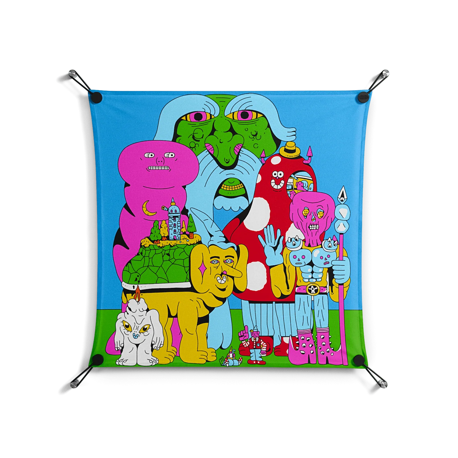 Funny Friends - Work On Wall - Cezar Berje - Black - 70 x 70 cm