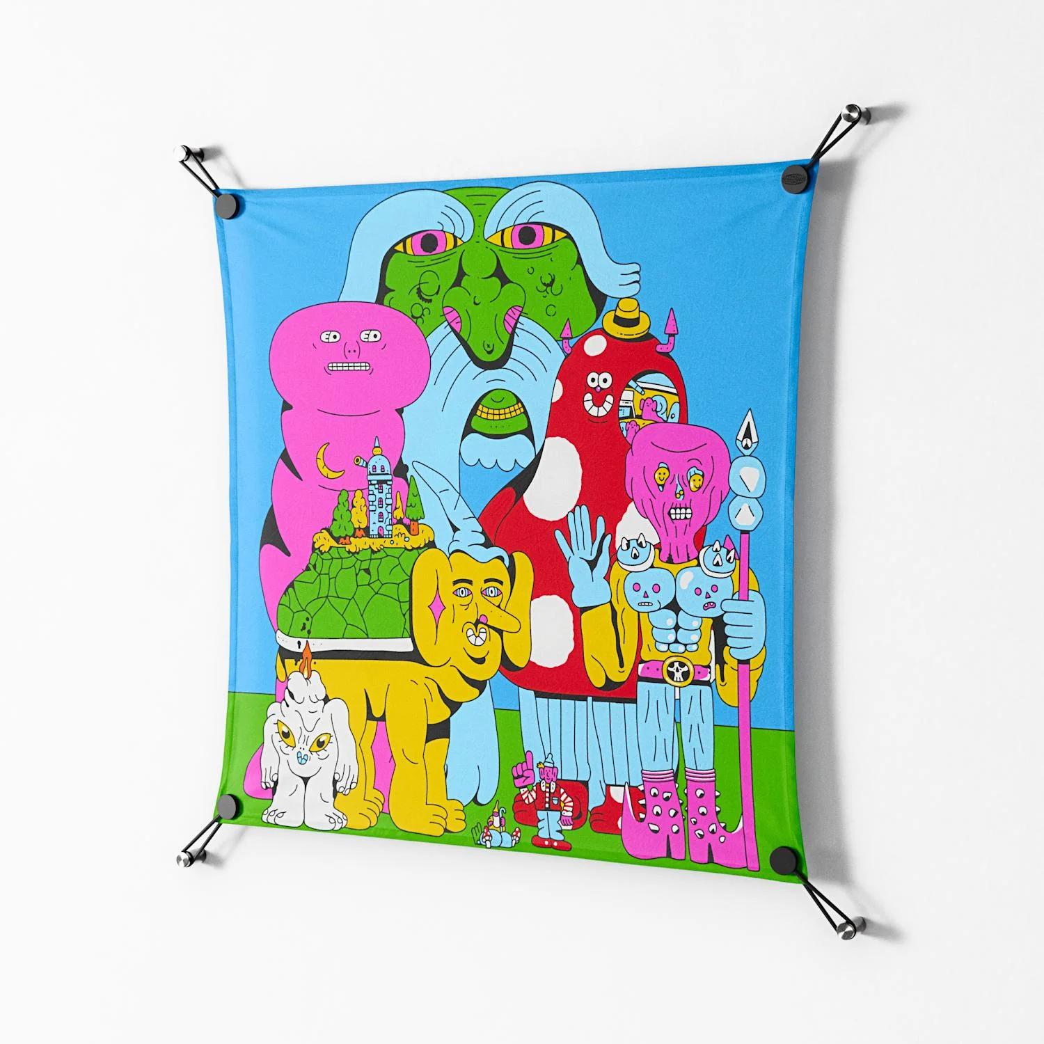 Funny Friends - Work On Wall - Cezar Berje - Black - 70 x 70 cm - Image 2