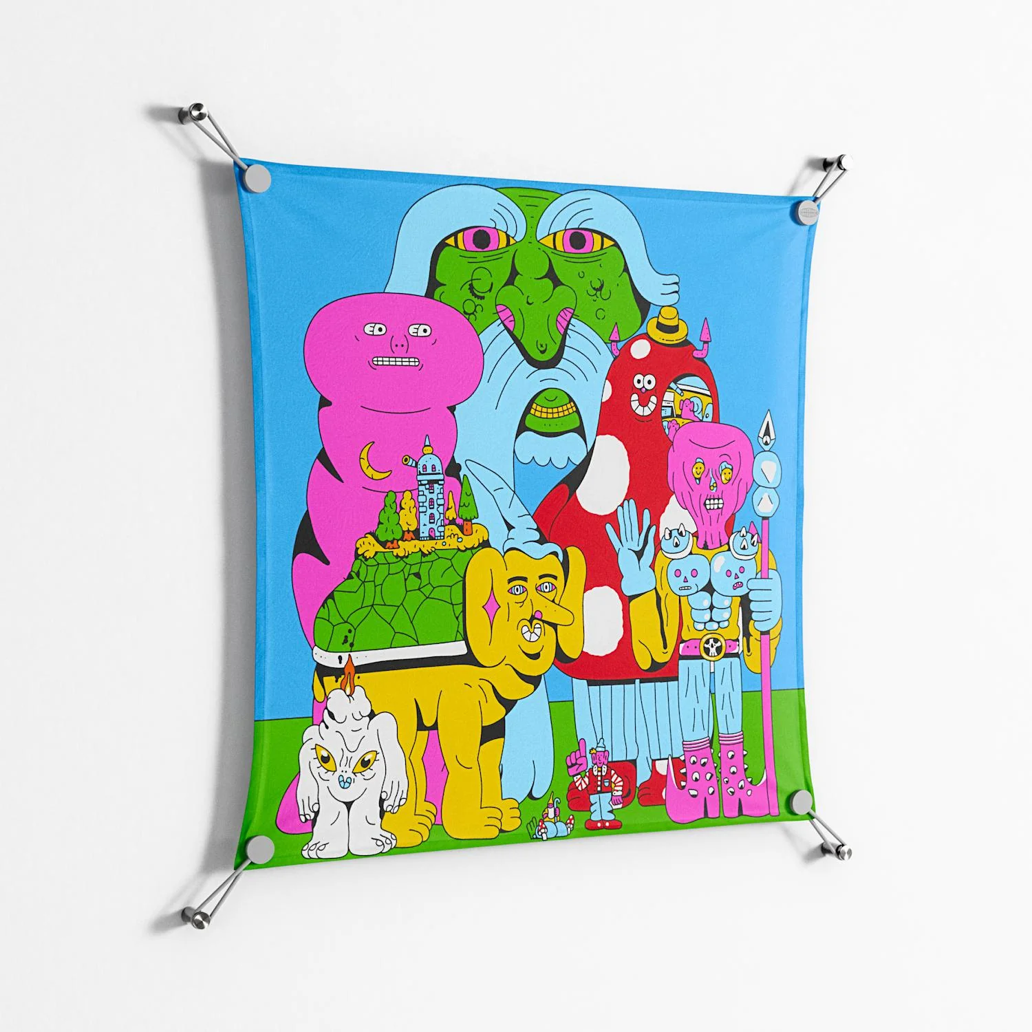 Funny Friends - Work On Wall - Cezar Berje - Silver - 70 x 70 cm - Image 2
