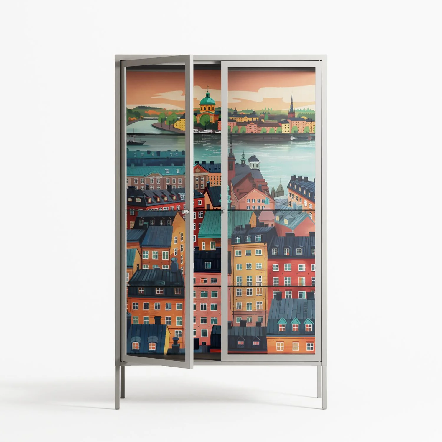 Gamla Stan - Cabinet - Nur Rydberg - Chalk - Clear glass - Image 2