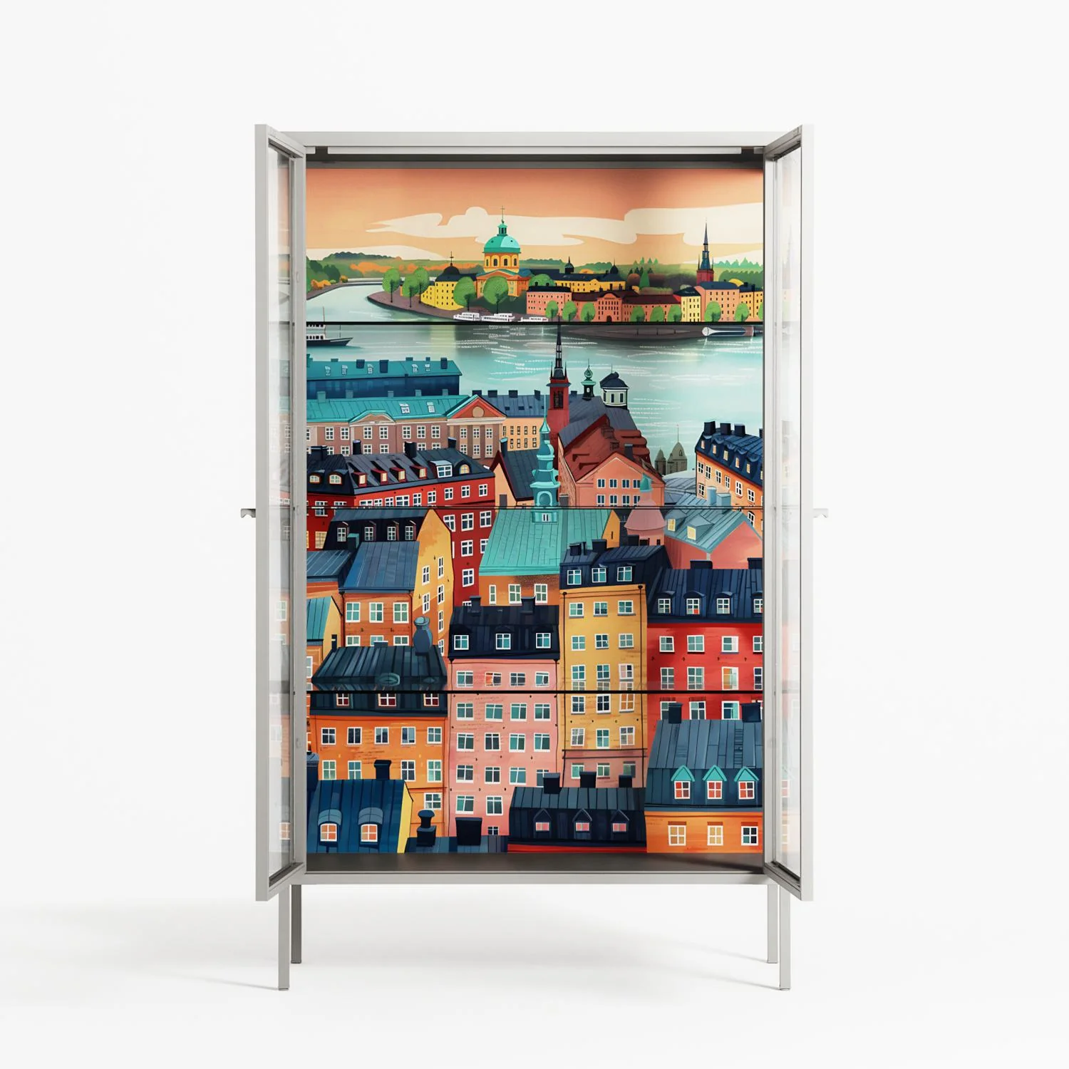 Gamla Stan - Cabinet - Nur Rydberg - Chalk - Clear glass - Image 3