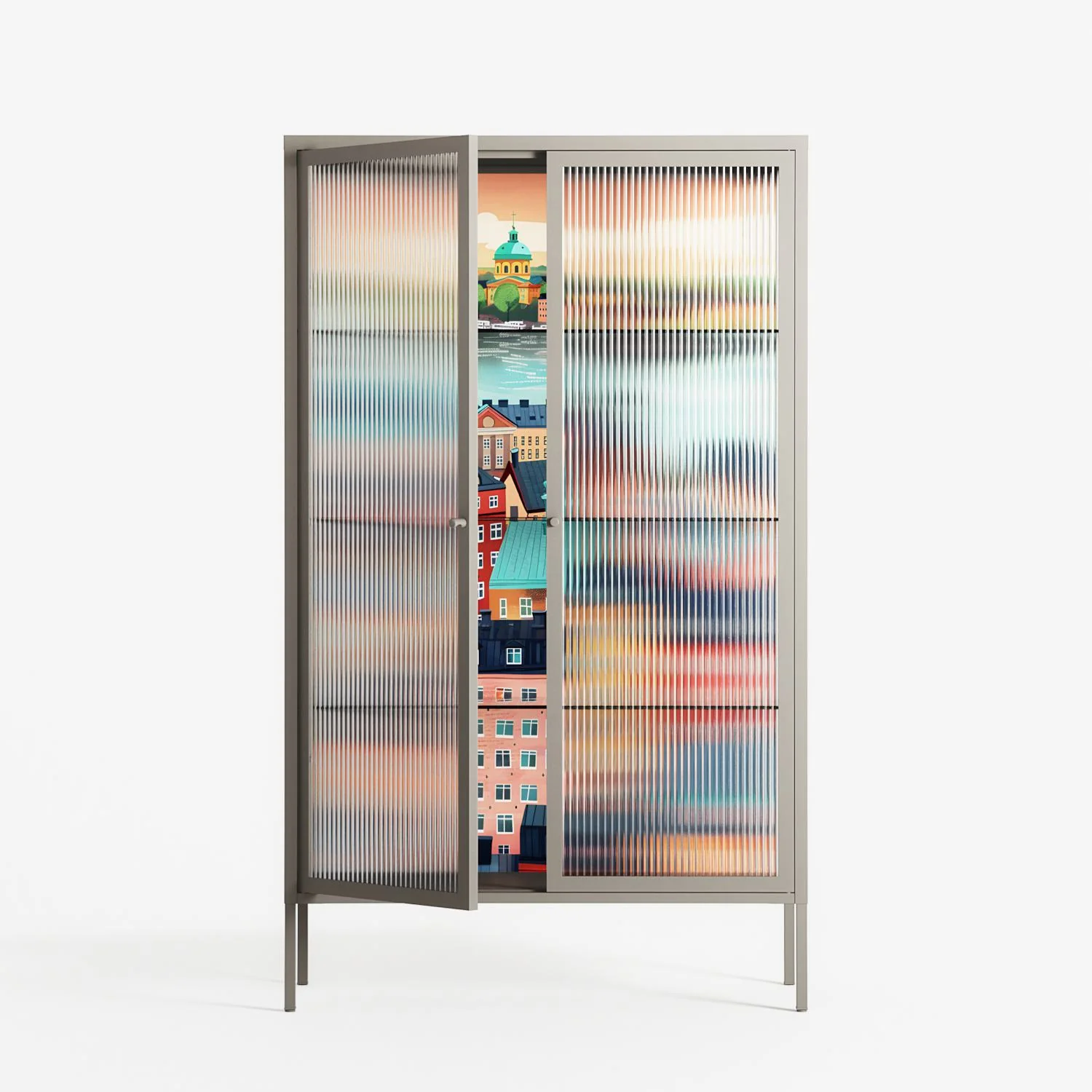 Gamla Stan - Cabinet - Nur Rydberg - Pebble - Reeded glass - Image 2