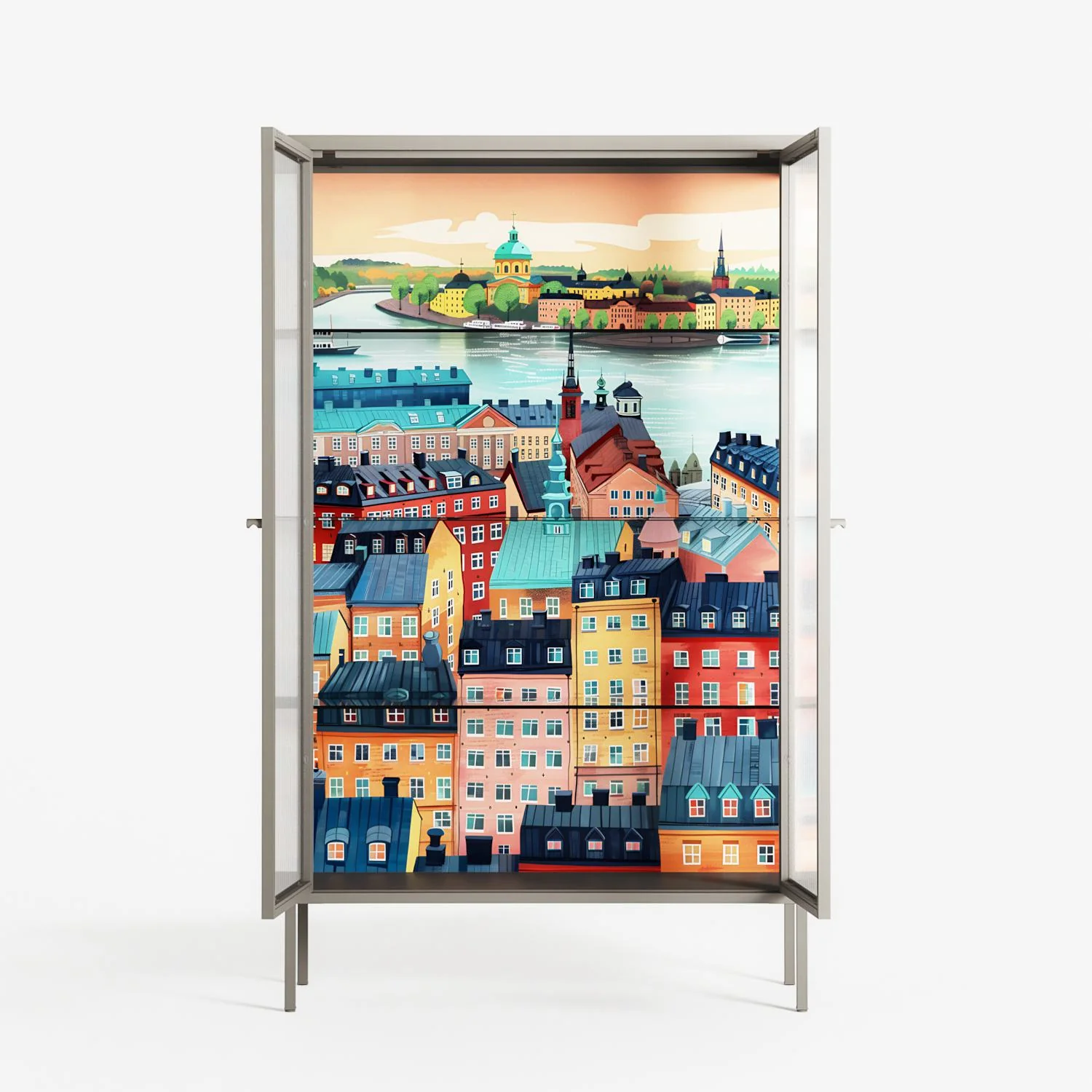 Gamla Stan - Cabinet - Nur Rydberg - Pebble - Reeded glass - Image 3