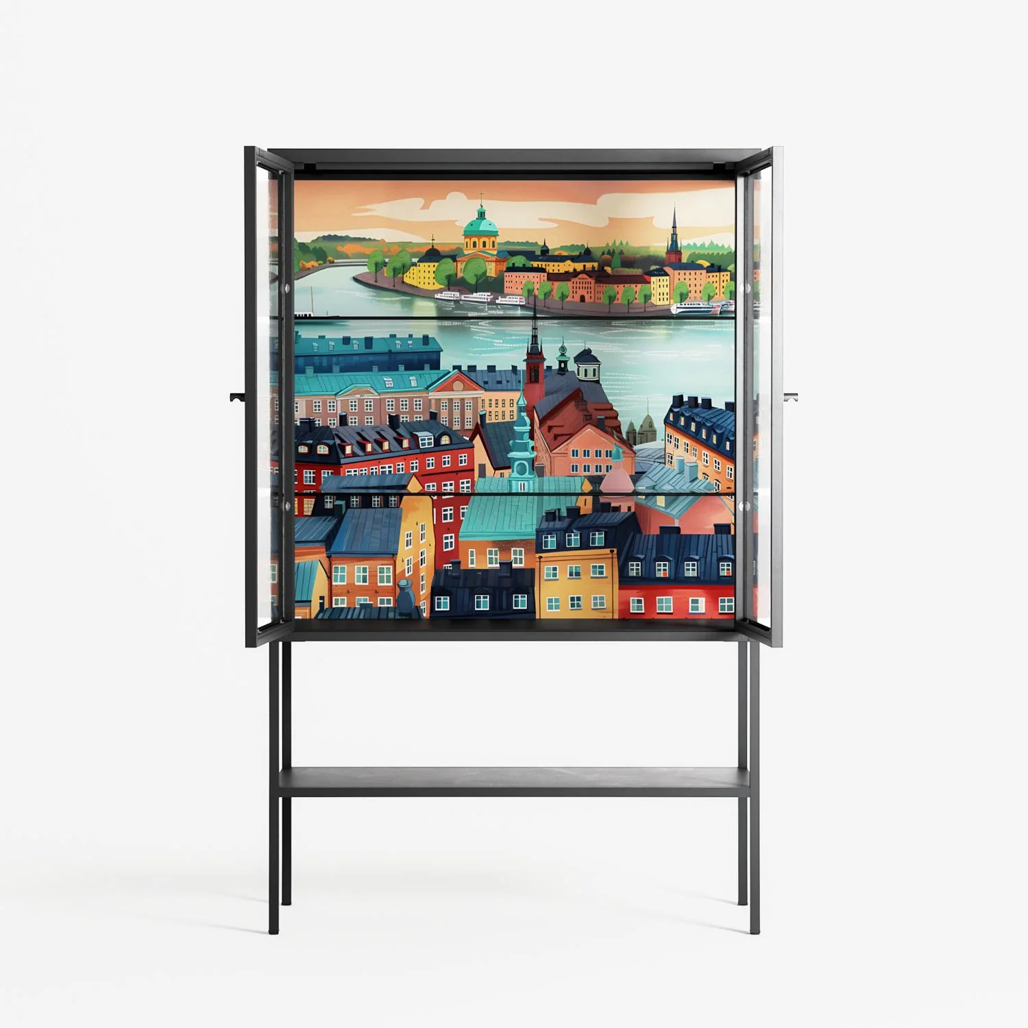 Gamla Stan - Loft Cabinet - Nur Rydberg - Antracite - Clear glass - Image 3