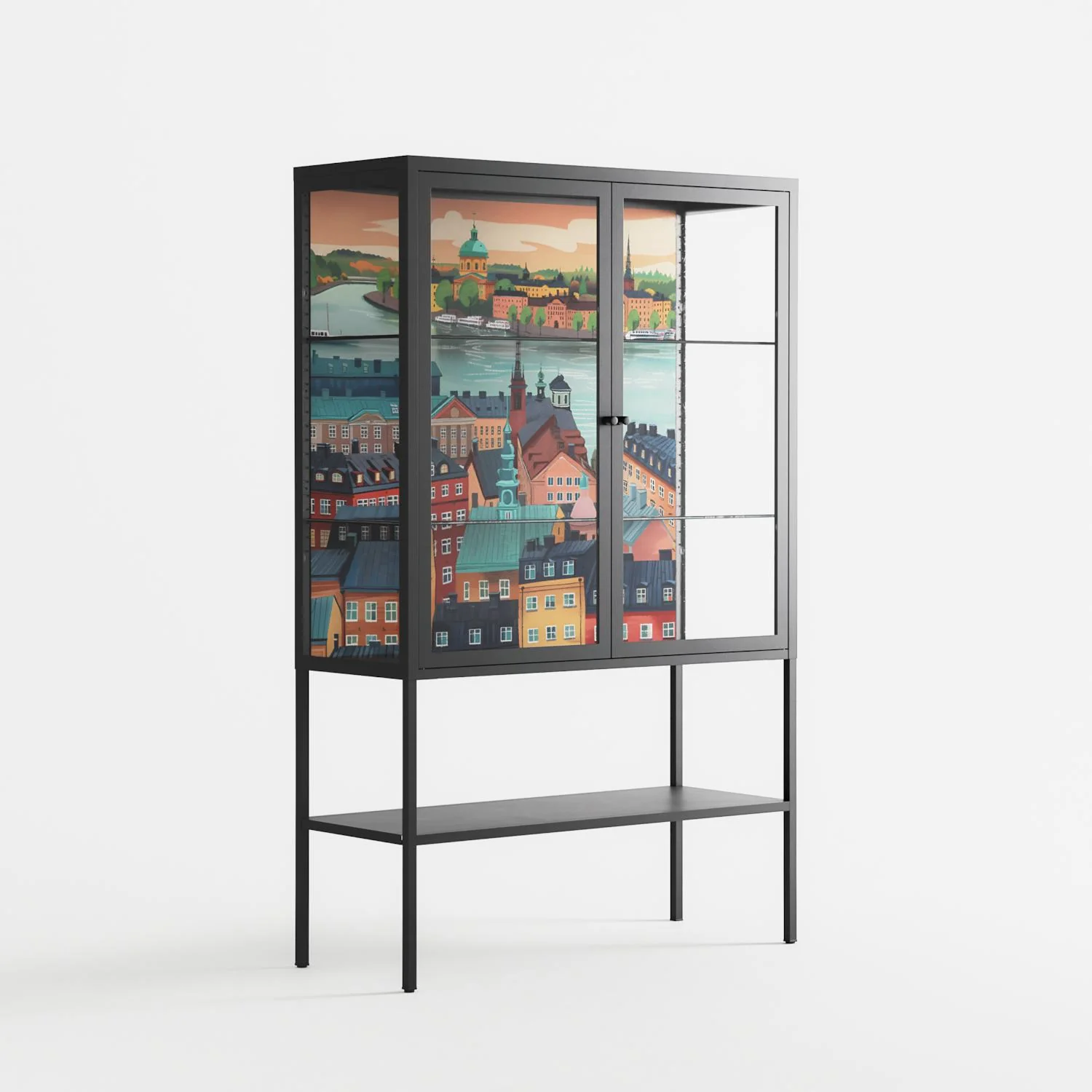 Gamla Stan - Loft Cabinet - Nur Rydberg - Antracite - Clear glass - Image 4